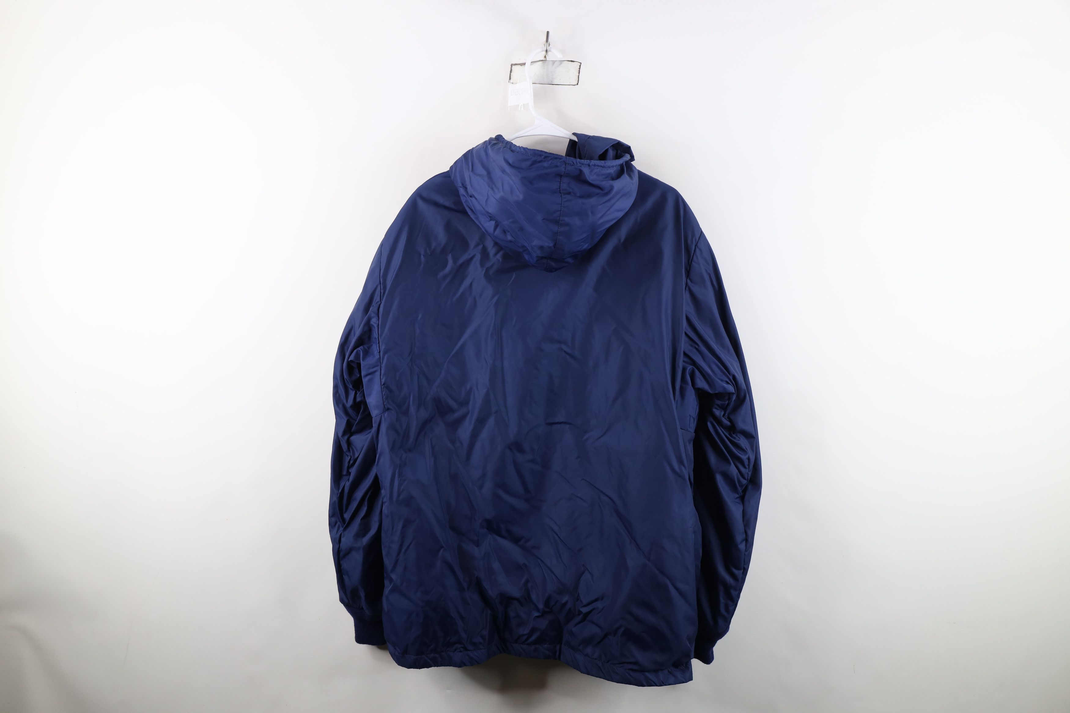 Vintage Vintage 40s 50s Streetwear Hooded Puffer Jacket Blue USA Size US XL / EU 56 / 4 - 12 Thumbnail