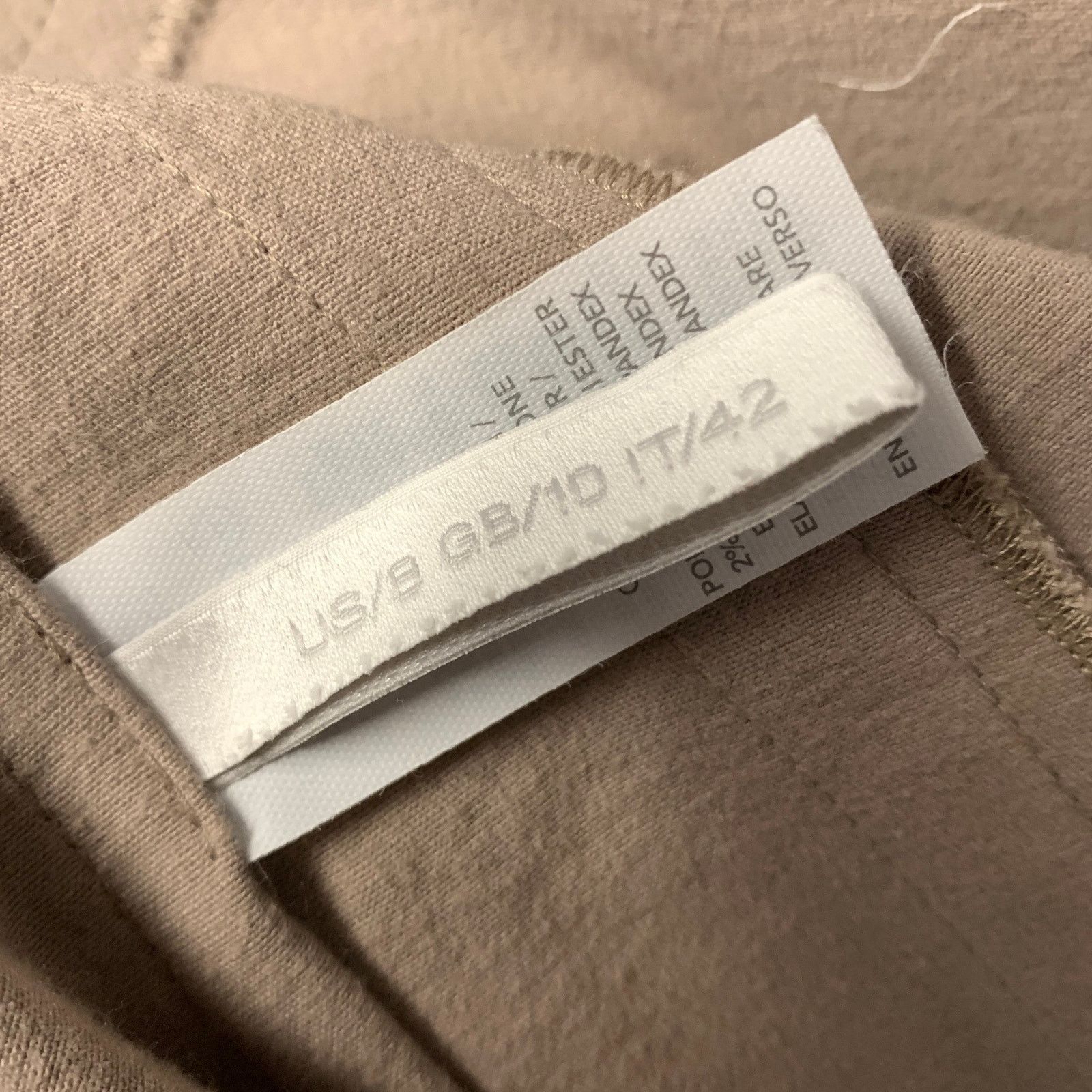 Donna Karan DONNA KARAN Size 8 Beige Cotton Blend Mock Collar Jacket Size M / US 6-8 / IT 42-44 - 8 Thumbnail