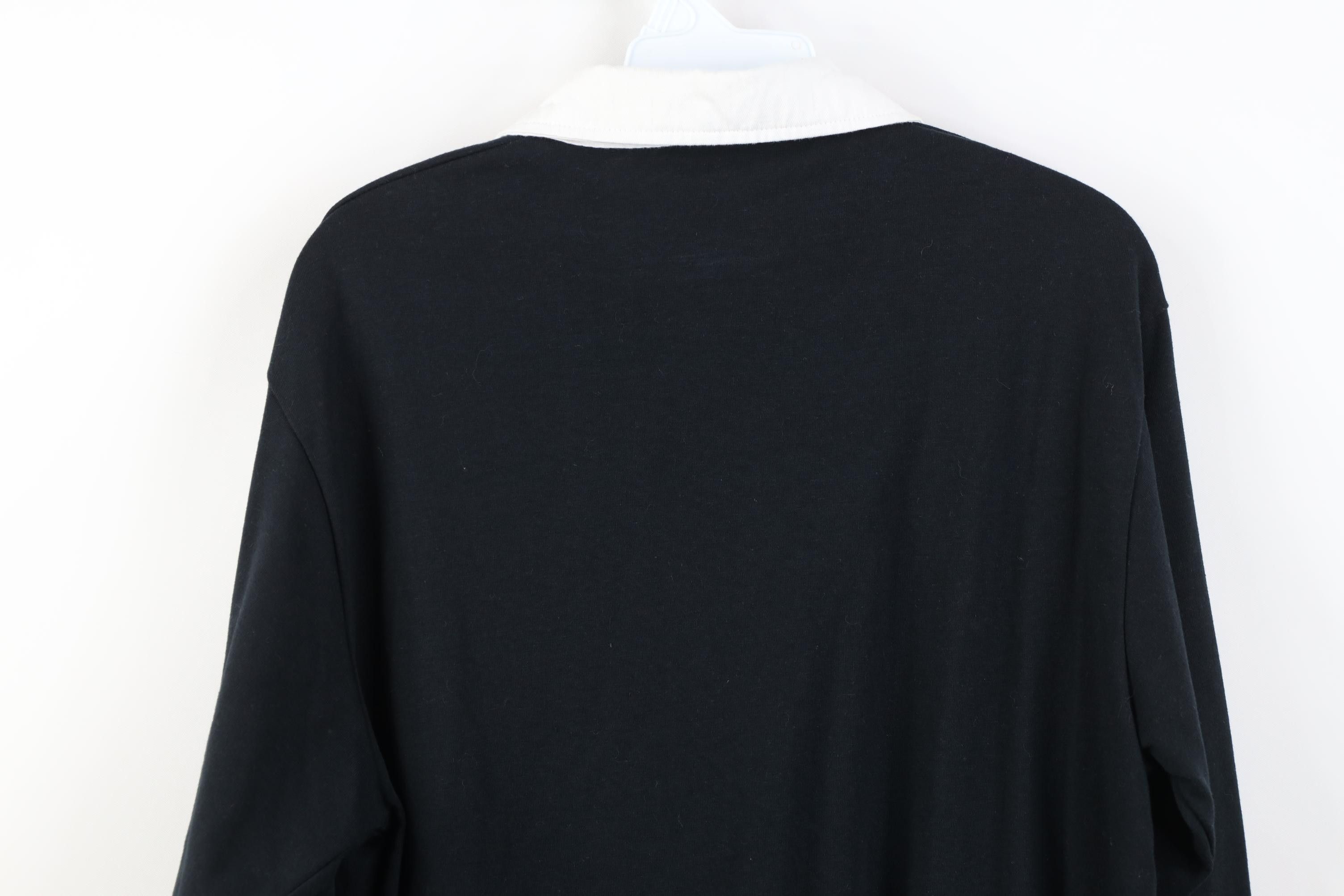 Vintage Vintage 90s New Zealand Long Sleeve Rugby Polo Shirt Black Size US S / EU 44-46 / 1 - 13 Thumbnail