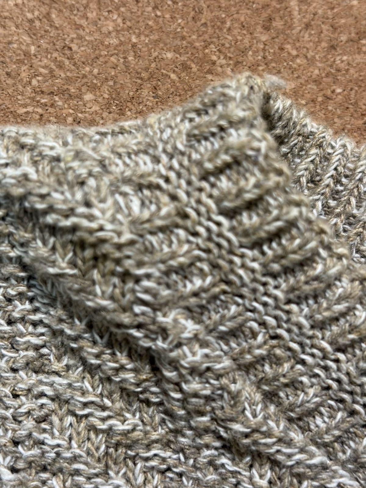 Bill Blass Bill Blass Sweater Beige Herringbone Knit Crewneck Size US L / EU 52-54 / 3 - 3 Thumbnail