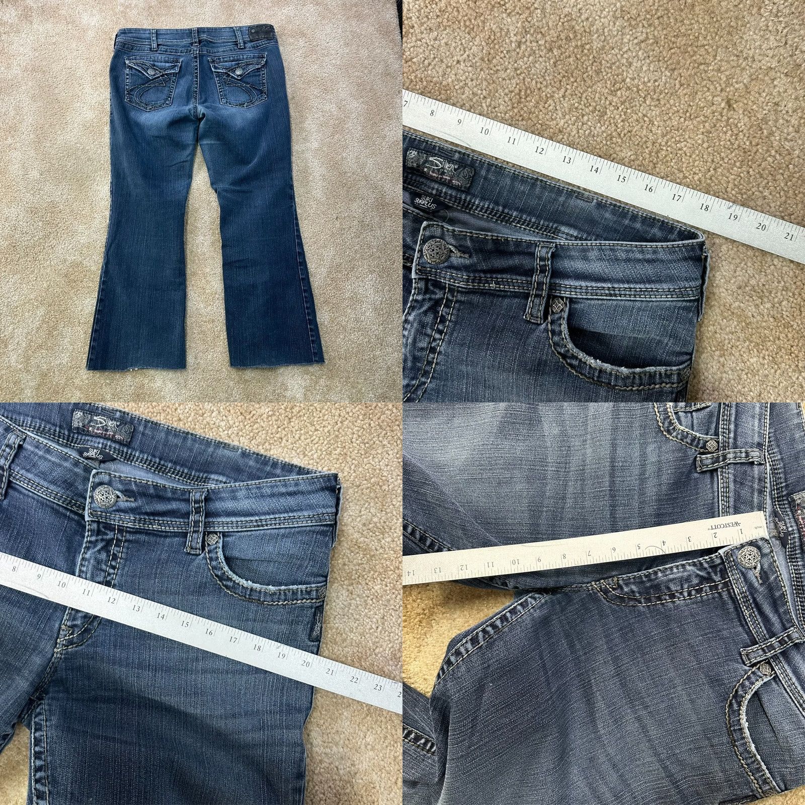 Silver Jeans Co. Silver Jeans Suki Bootcut Jeans Women's 36x28 Blue Denim Stretch Slim Mid Rise 5-Pocket Denim Pants Regular Size Size 25" / US 0 / IT 36 - 8 Thumbnail