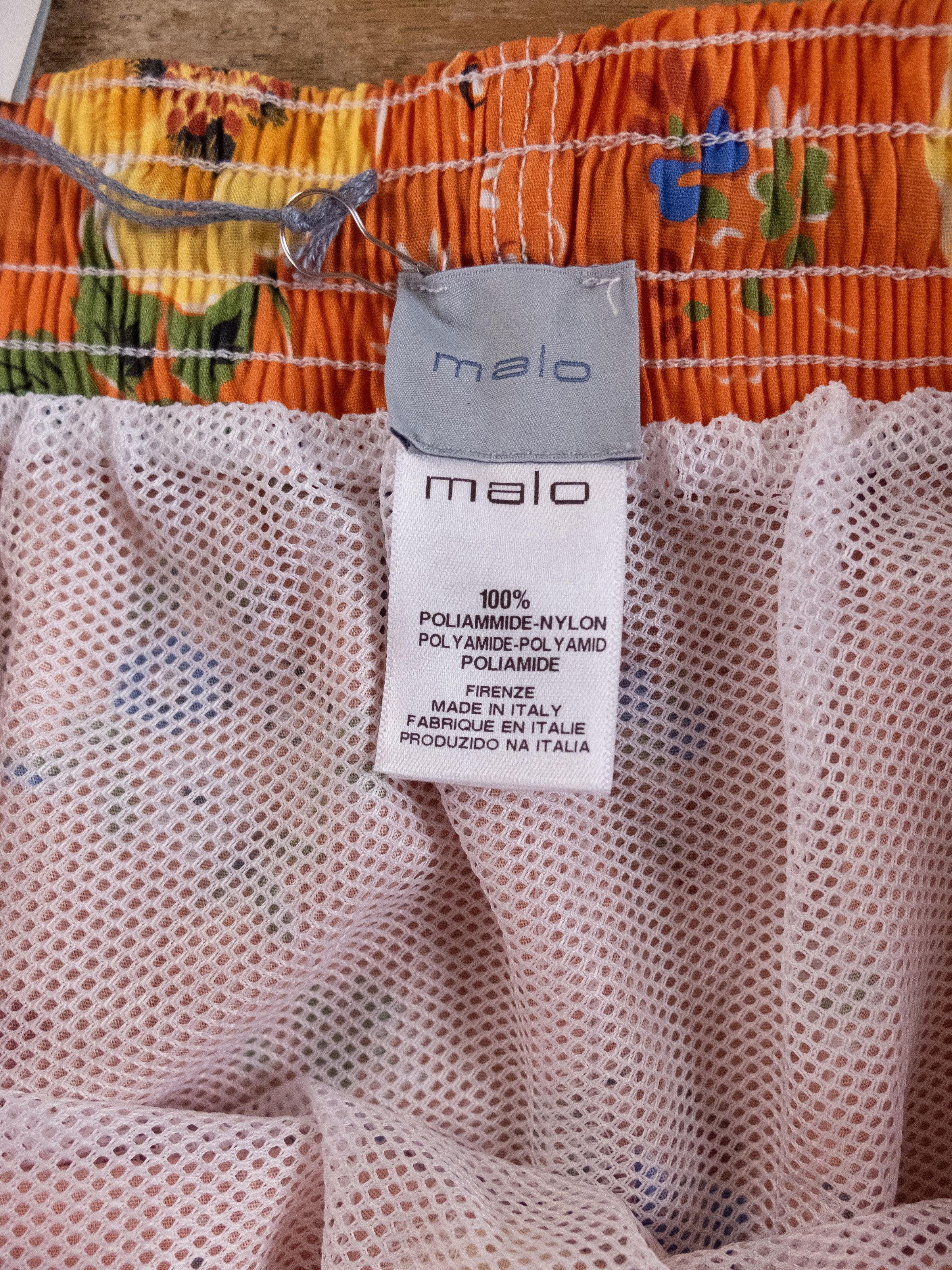 Malo MALO Optimum orange floral print swim shorts XXL Italy Size US 38 / EU 54 - 3 Thumbnail