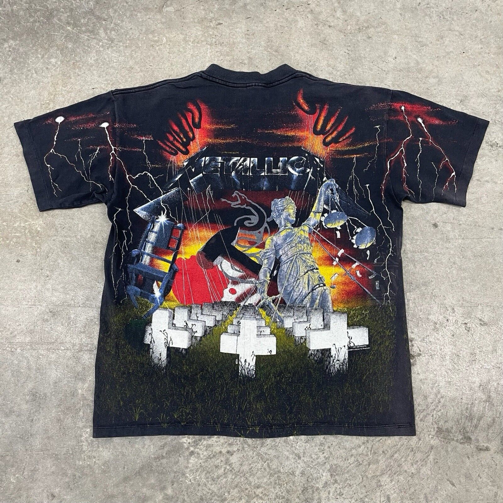 Band Tees × Brockum Vintage 1991 Metallica Brockum All Over Print 5 Album Promo Size US L / EU 52-54 / 3 - 6 Thumbnail