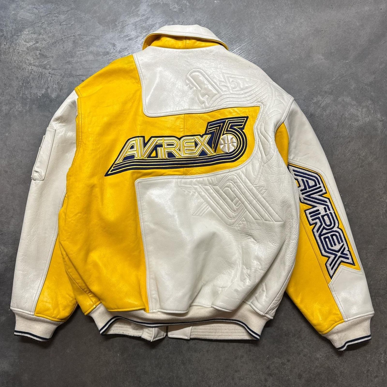 Avirex × Vintage Vintage Avirex New York Varsity Rap HipHop Leather Jacket Size US XXL / EU 58 / 5 - 5 Thumbnail