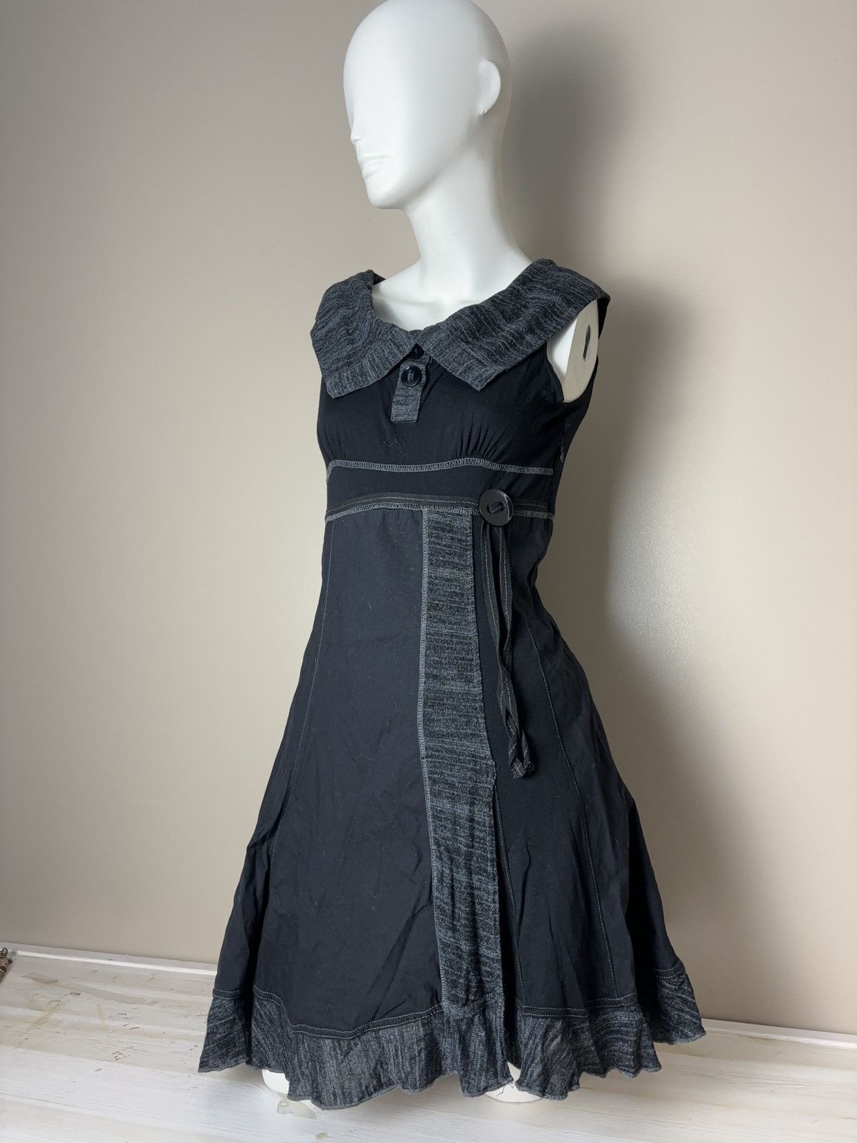 Designer × Vintage FRENCH ARCHIVE CACHE CACHE MINI MIDI MIXED PATCHWORK DRESS Size S / US 4 / IT 40 - 14 Thumbnail