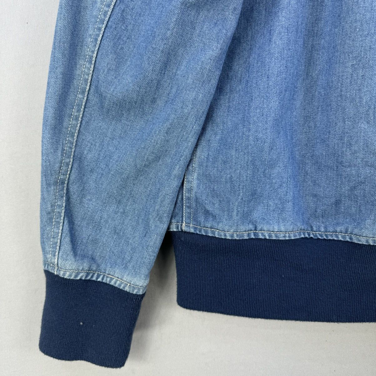 Japanese Brand Purple And Yellow Denim MA-1 Bomber Jacket Size US M / EU 48-50 / 2 - 7 Thumbnail
