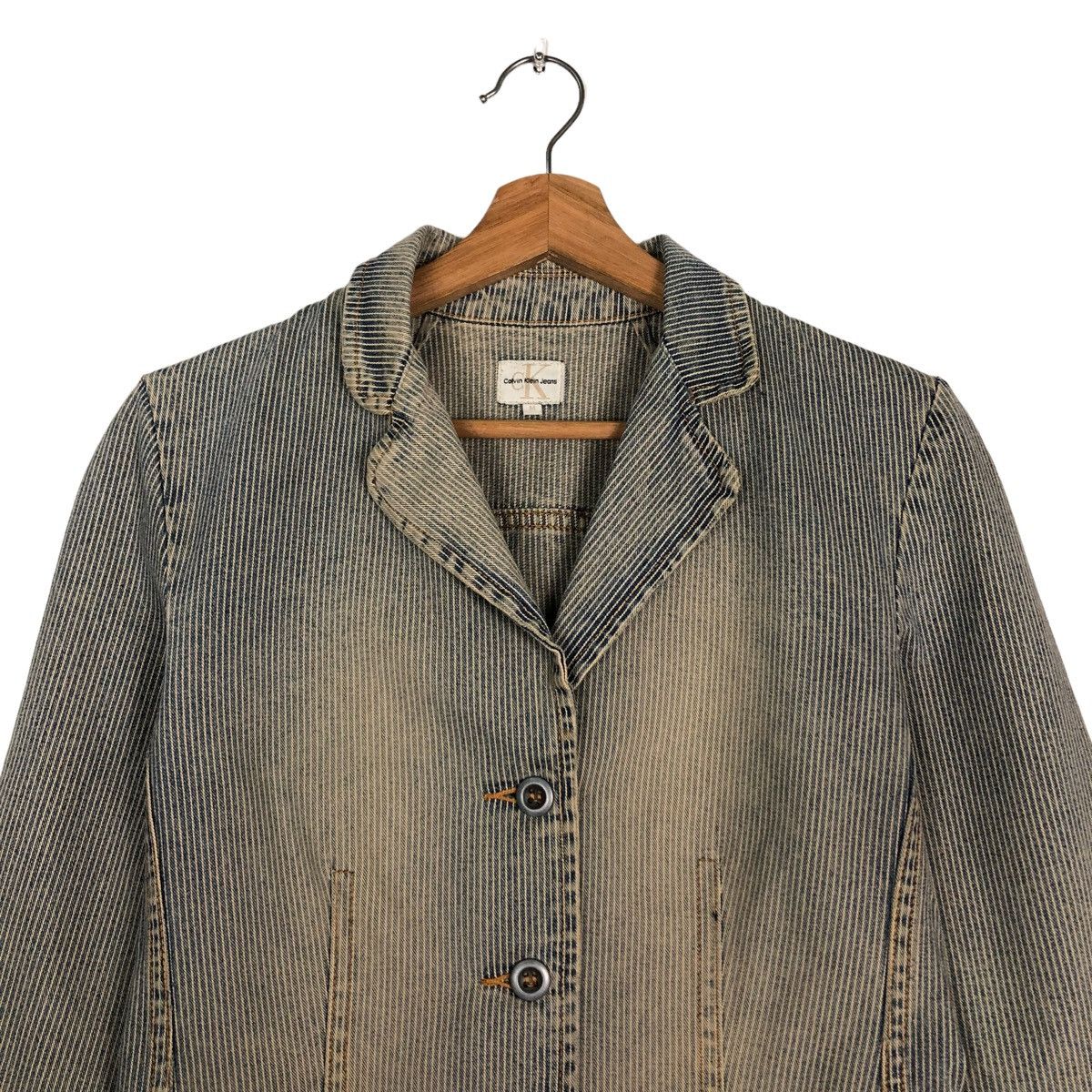 Calvin Klein 🔥VINTAGE CHORE STRIPED WORK JACKET CROPPED CALVIN KLEIN Size M / US 6-8 / IT 42-44 - 3 Thumbnail