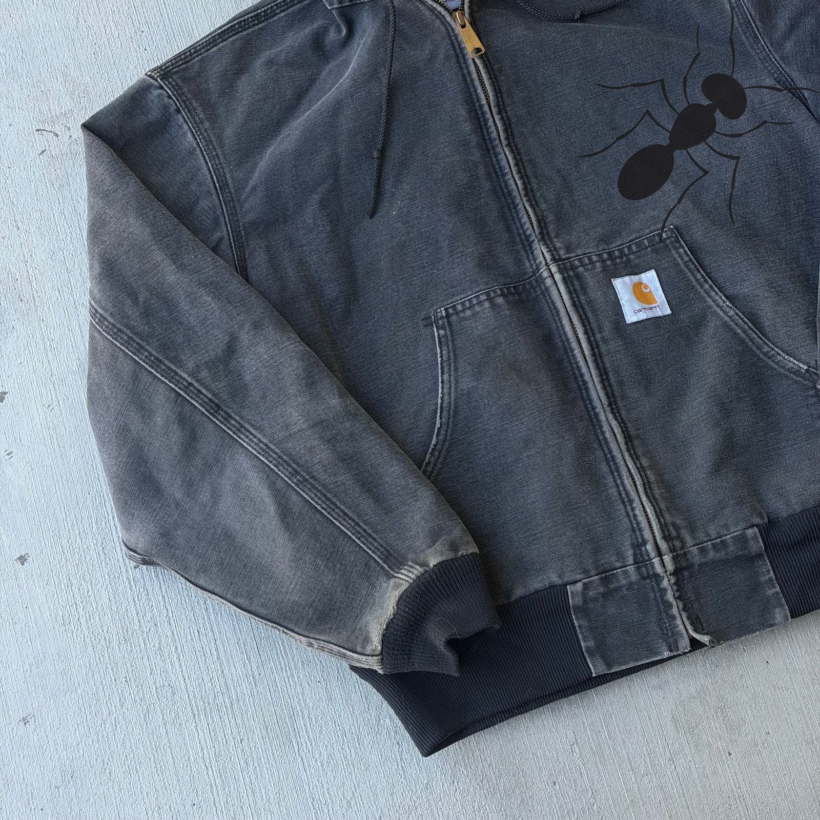 Carhartt × Vintage Vintage Carhartt black hooded work wear jacket Size US L / EU 52-54 / 3 - 2 Thumbnail