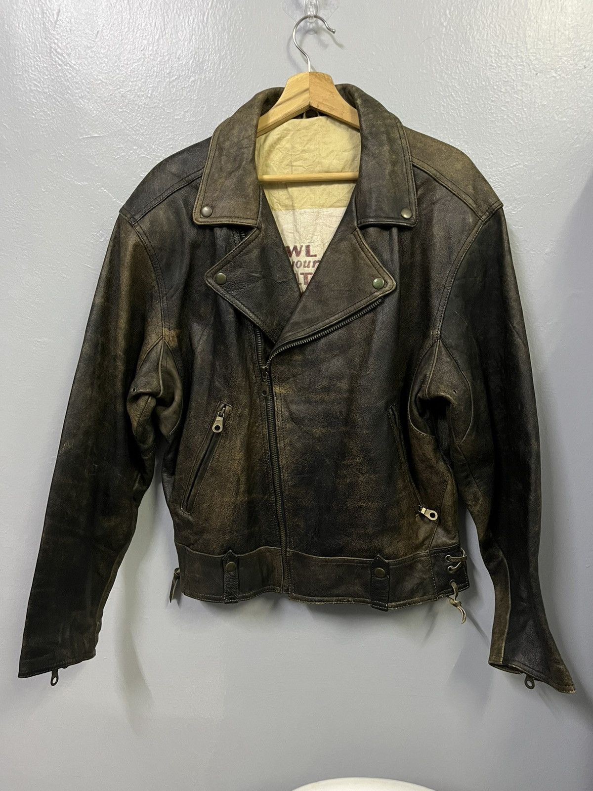Vintage VINTAGE RARE LEATHER JACKET Size US M / EU 48-50 / 2 - 2 Thumbnail