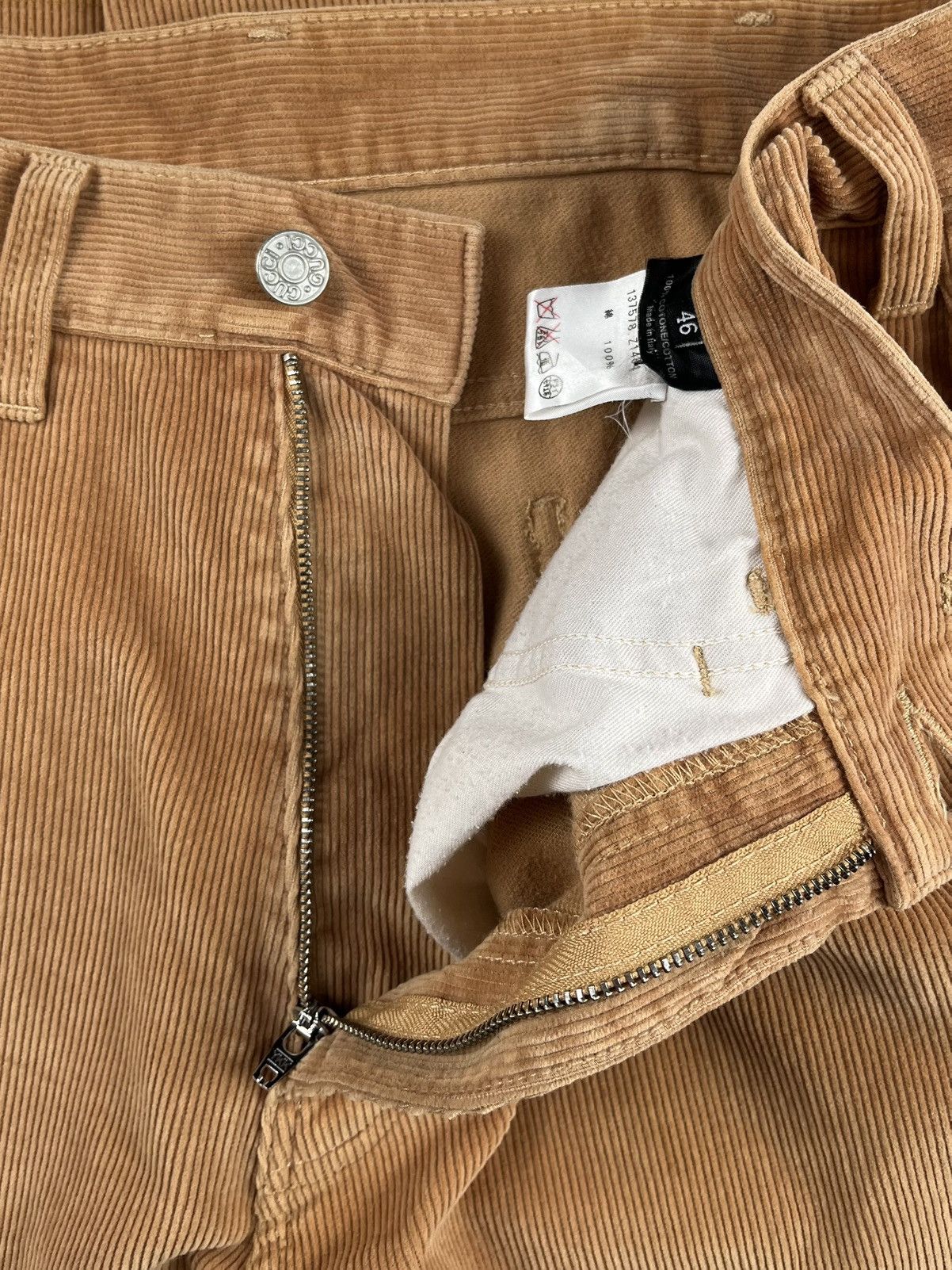 Gucci Gucci Tom Ford Leather Patch Wide Leg Flared Corduroy Jeans Size US 30 / EU 46 - 6 Thumbnail