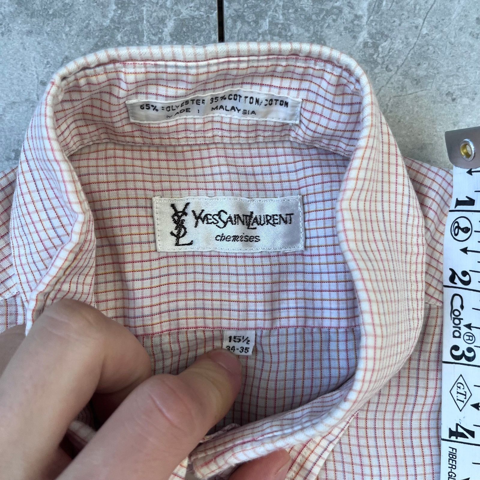 Yves Saint Laurent Yves Saint Laurent Men’s Dress Shirt – Size 15.5 34/35 Size US M / EU 48-50 / 2 - 3 Thumbnail