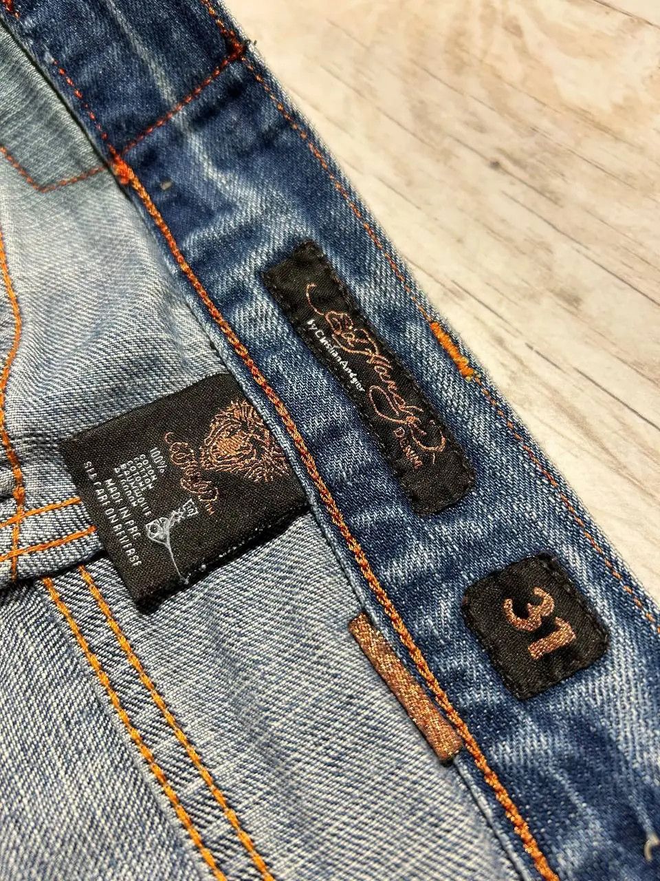 Ed Hardy Ed Hardy By Christian Audigier Denim Jeans Tiger Japan Y2K Size US 31 - 6 Thumbnail