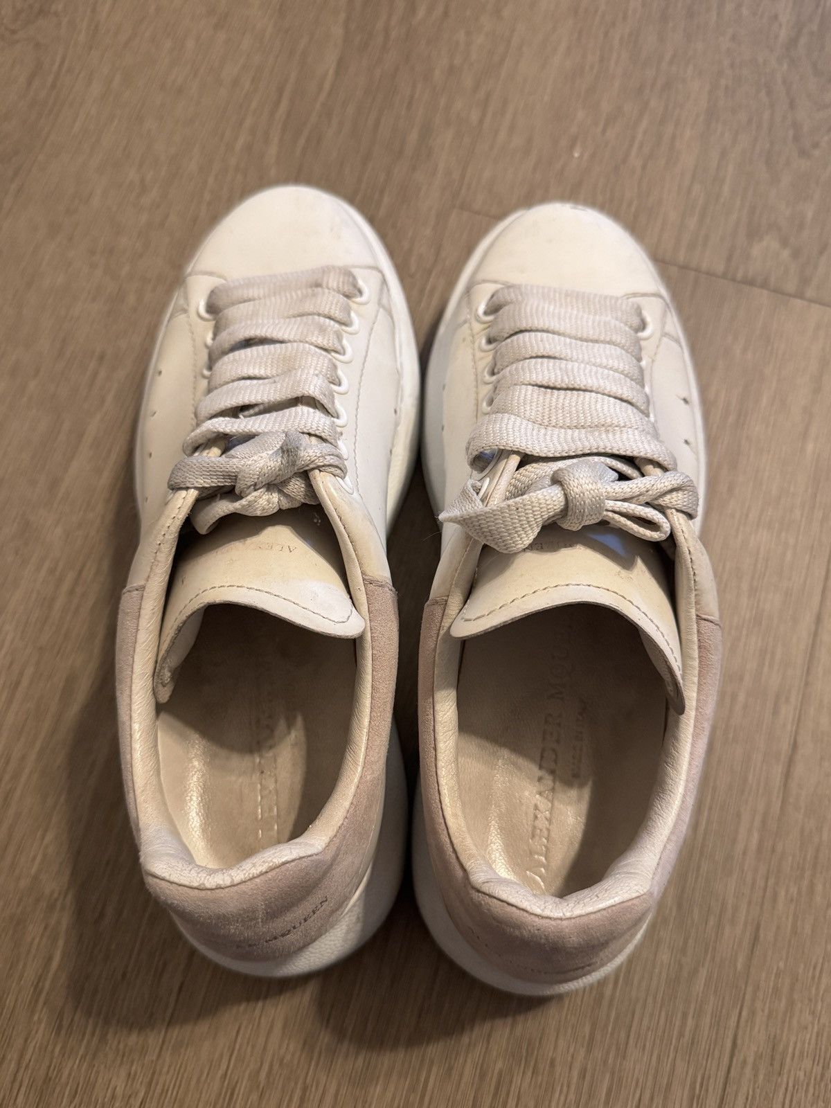 Alexander McQueen Women's Oversized Sneaker in White/Patchouli Size US 7 / IT 37 - 7 Thumbnail
