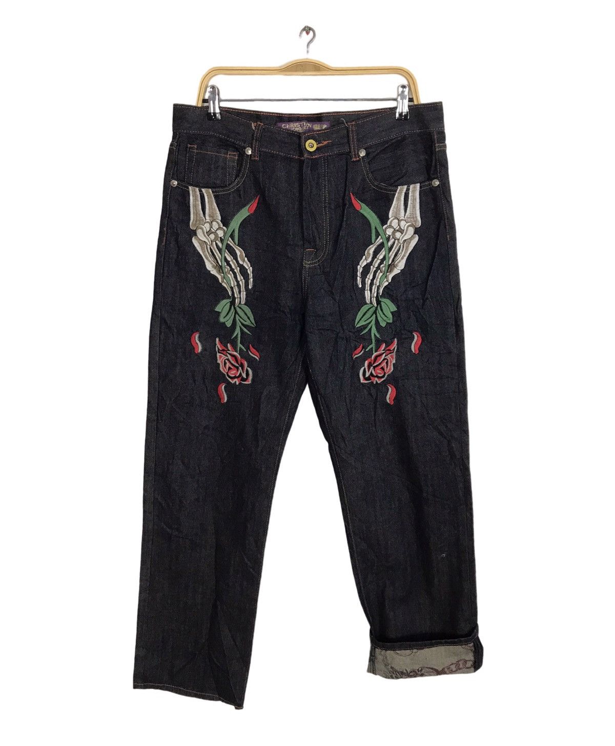 Christian Audigier Ed Hardy Denim Christian Audigier Embroidery Skull Bone Logo Size US 36 / EU 52 - 2 Thumbnail