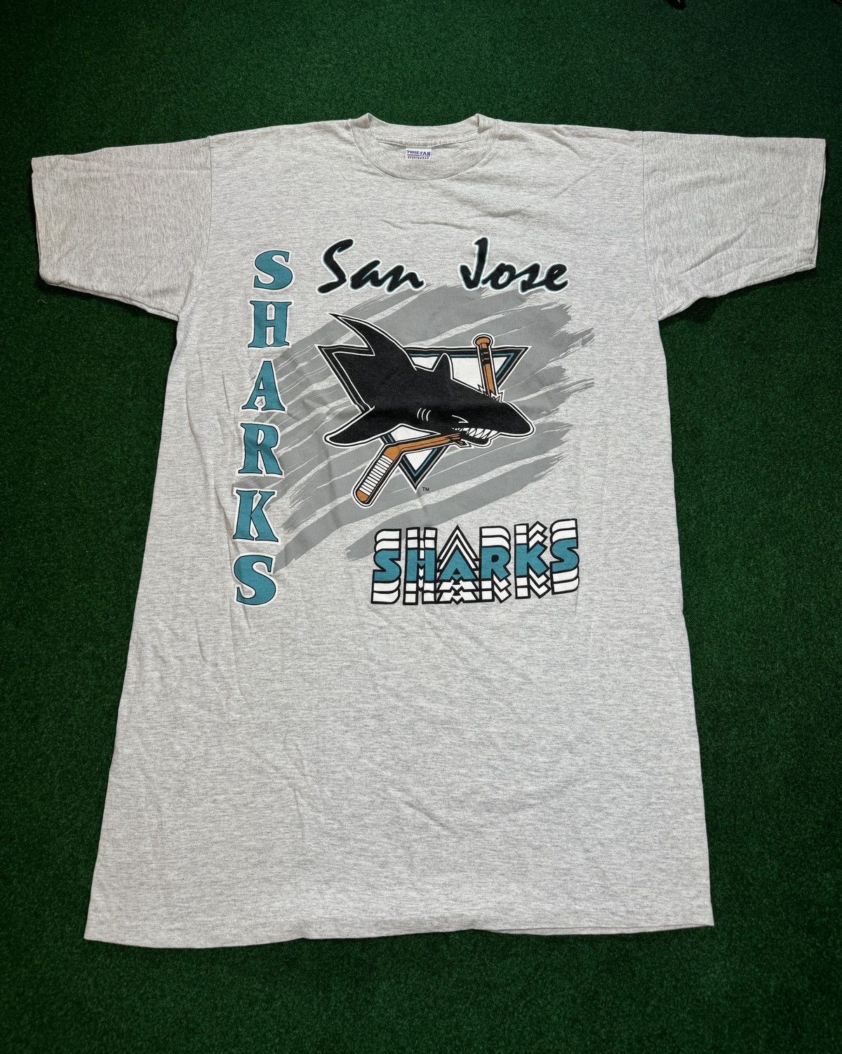 Vintage Vintage 90s San Jose Sharks One Size Fits All Night Shirt Size ONE SIZE - 1 Thumbnail