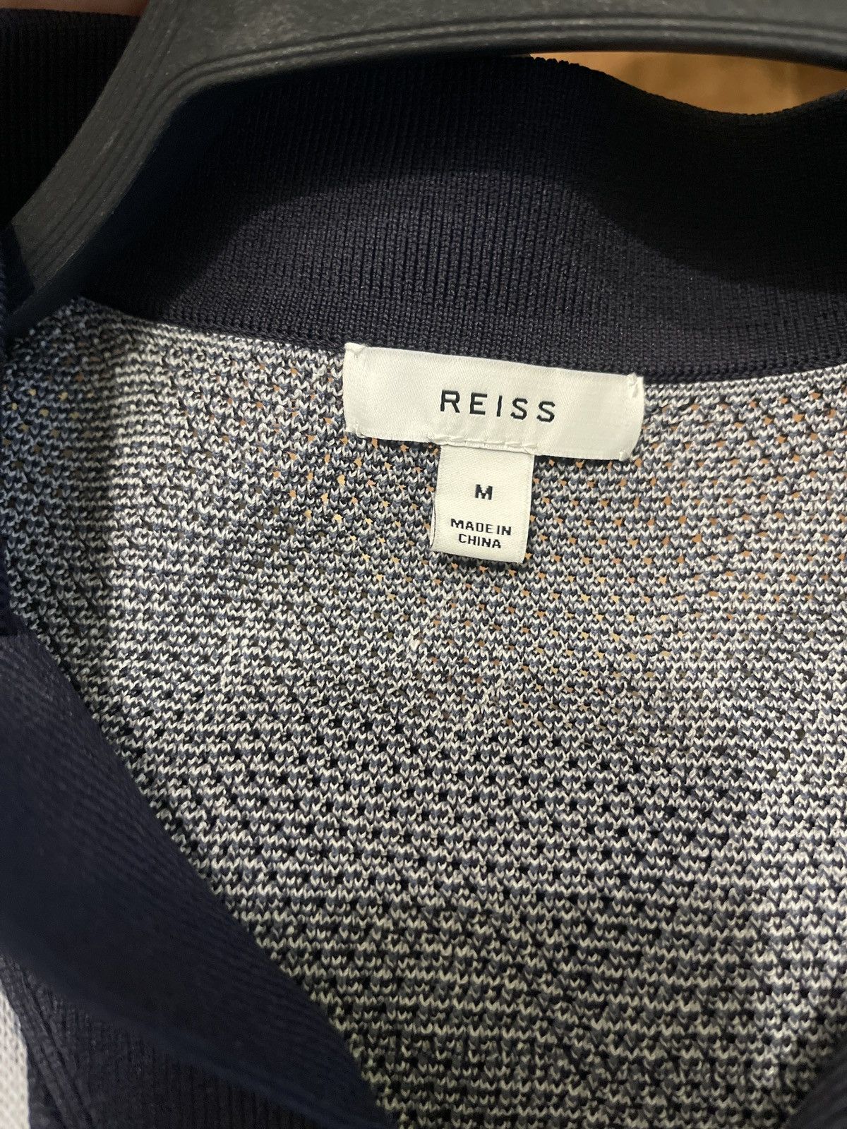 Reiss Reiss Knitted Cuban Collar Shirt in Navy Multi M pullover Size US M / EU 48-50 / 2 - 8 Thumbnail