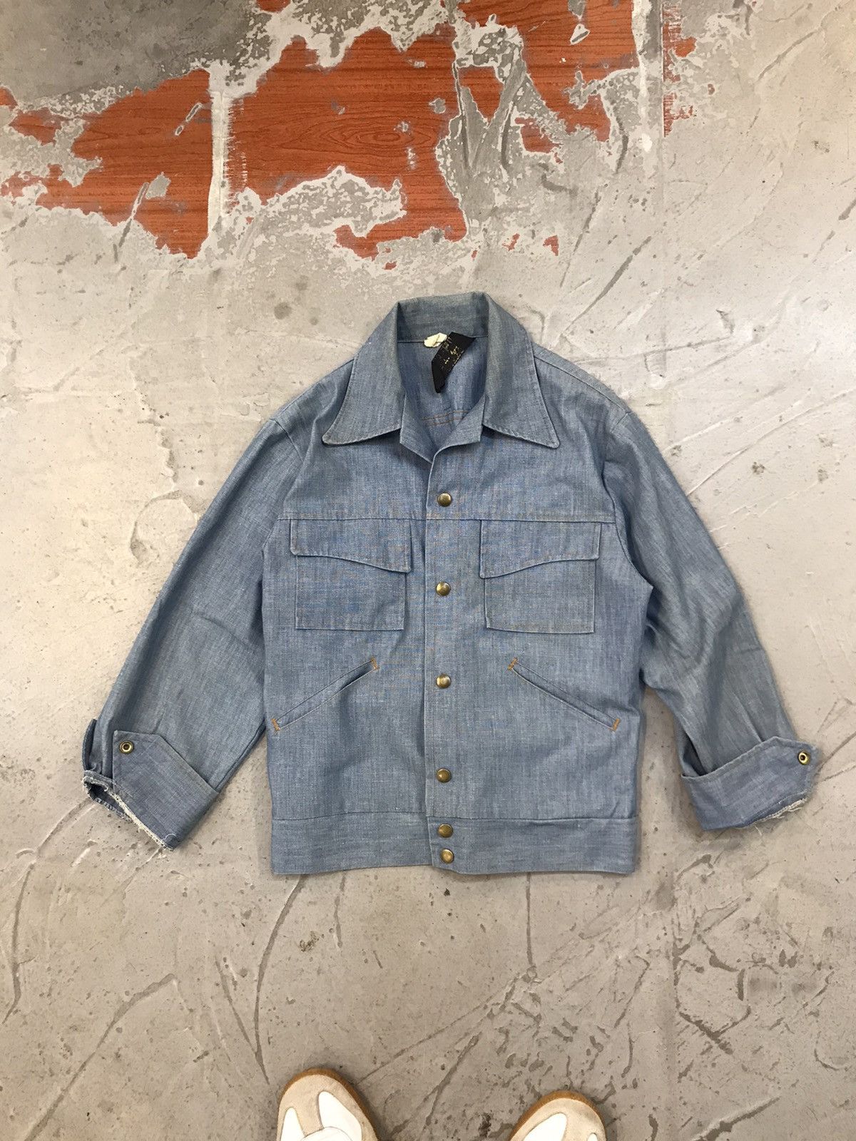Japanese Brand × Vintage Vintage 70s-80s Tobias Trend Chambray Cotton Blue Denim Size US XXS / EU 40 - 2 Thumbnail