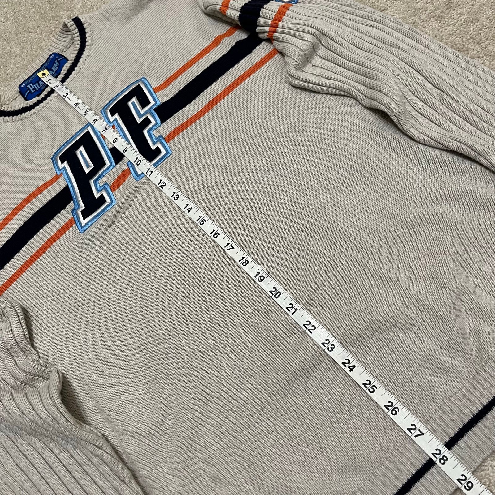 Phat Farm Y2K Phat Farm PF 92 Spellout Streetwear Tan Knit Sweater XL Size US XL / EU 56 / 4 - 5 Thumbnail
