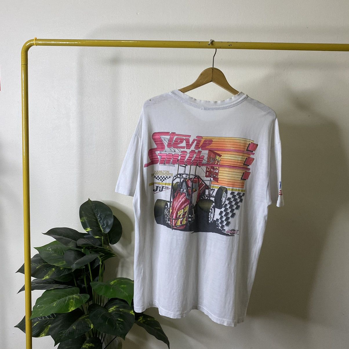 Vintage Vintage 1992 Stevie Smith Hamilton Motorsports Racing Tee Size US L / EU 52-54 / 3 - 1 Thumbnail