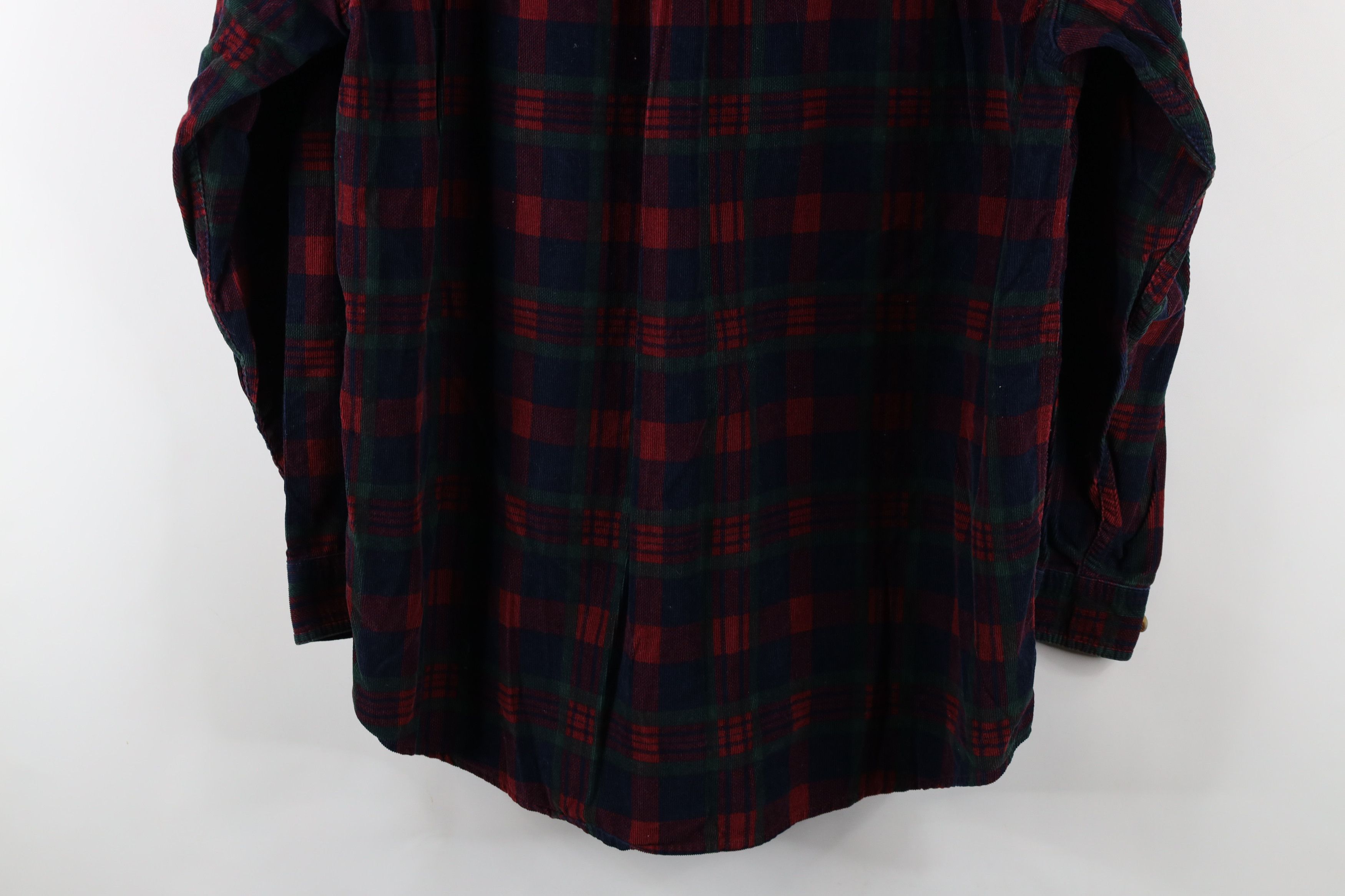 Vintage Vintage 90s Streetwear Corduroy Collared Button Down Shirt Size US L / EU 52-54 / 3 - 14 Thumbnail