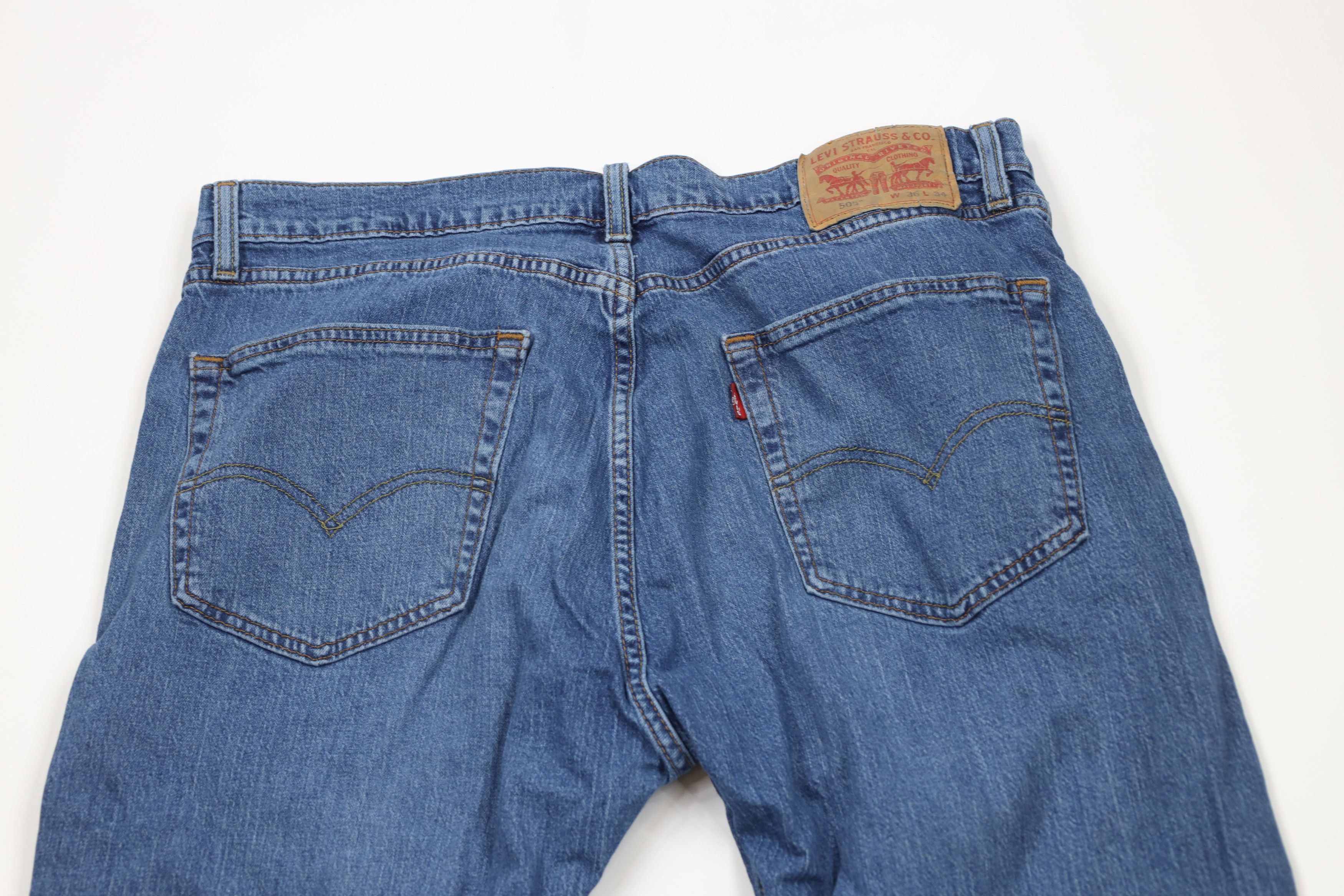Levi's × Vintage Vintage Y2K Levis 505 Regular Fit Straight Leg Denim Jeans Size US 36 / EU 52 - 12 Thumbnail