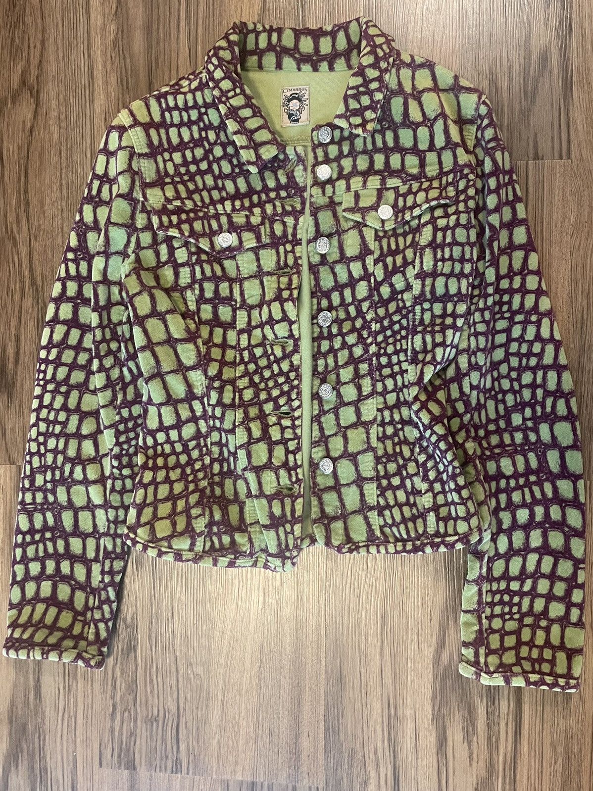 Japanese Brand Vintage Cimarron velvet alligator jacket Size XS / US 0-2 / IT 36-38 - 1 Thumbnail
