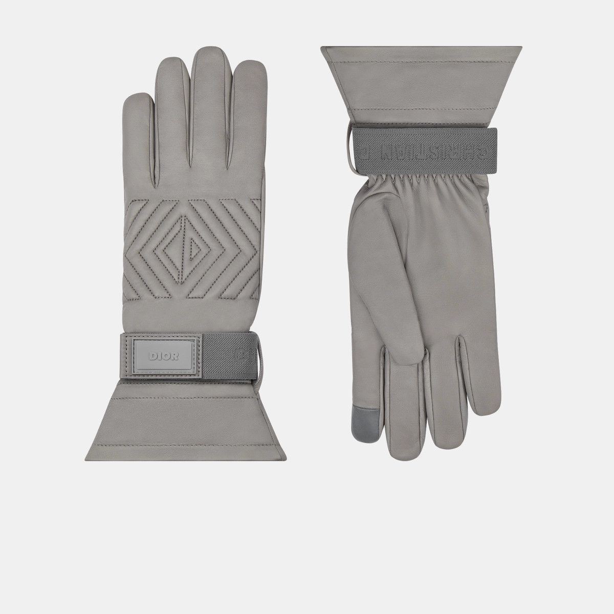 Dior o1bcso1str0126 Size: OS/Cd Diamond Gloves in Grey Size ONE SIZE - 1 Thumbnail