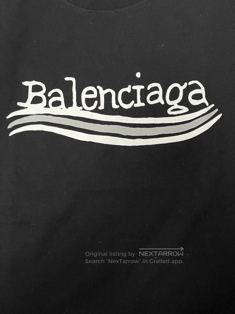 Balenciaga Balenciaga Letter Print Round Neck Short Sleeve T-Shirt Size M / US 6-8 / IT 42-44 - 3 Thumbnail