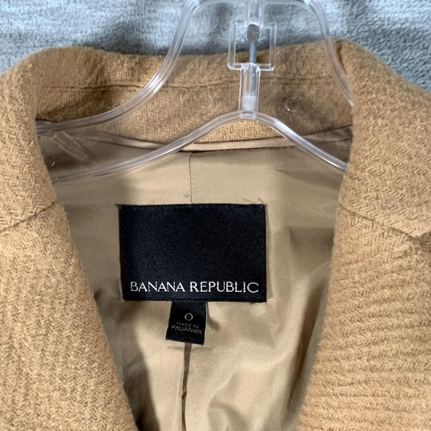 Banana Republic Banana Republic Blazer Womens 0 Beige Wool Blend Double Breasted Suit Jacket Size XS / US 0-2 / IT 36-38 - 4 Thumbnail