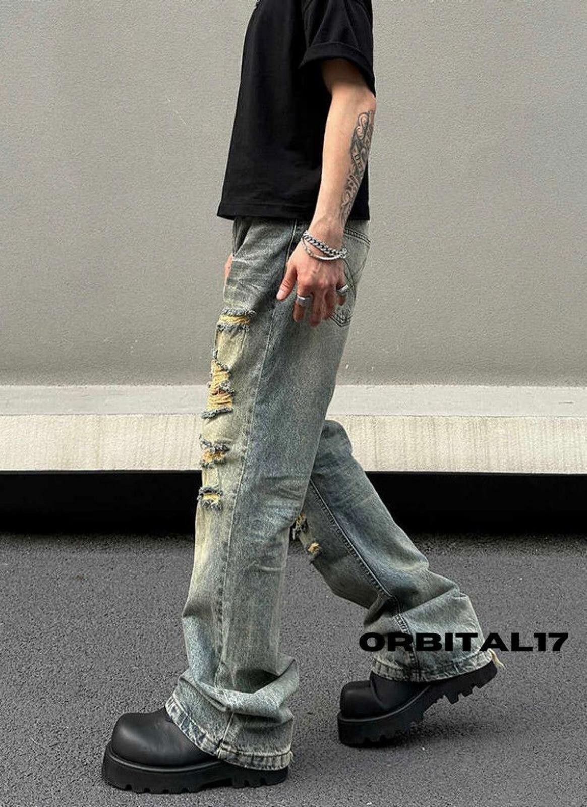 Other Blue Distressed Relaxed Denim Jeans, Baggy Ripped Jeans Size US 30 / EU 46 - 5 Thumbnail