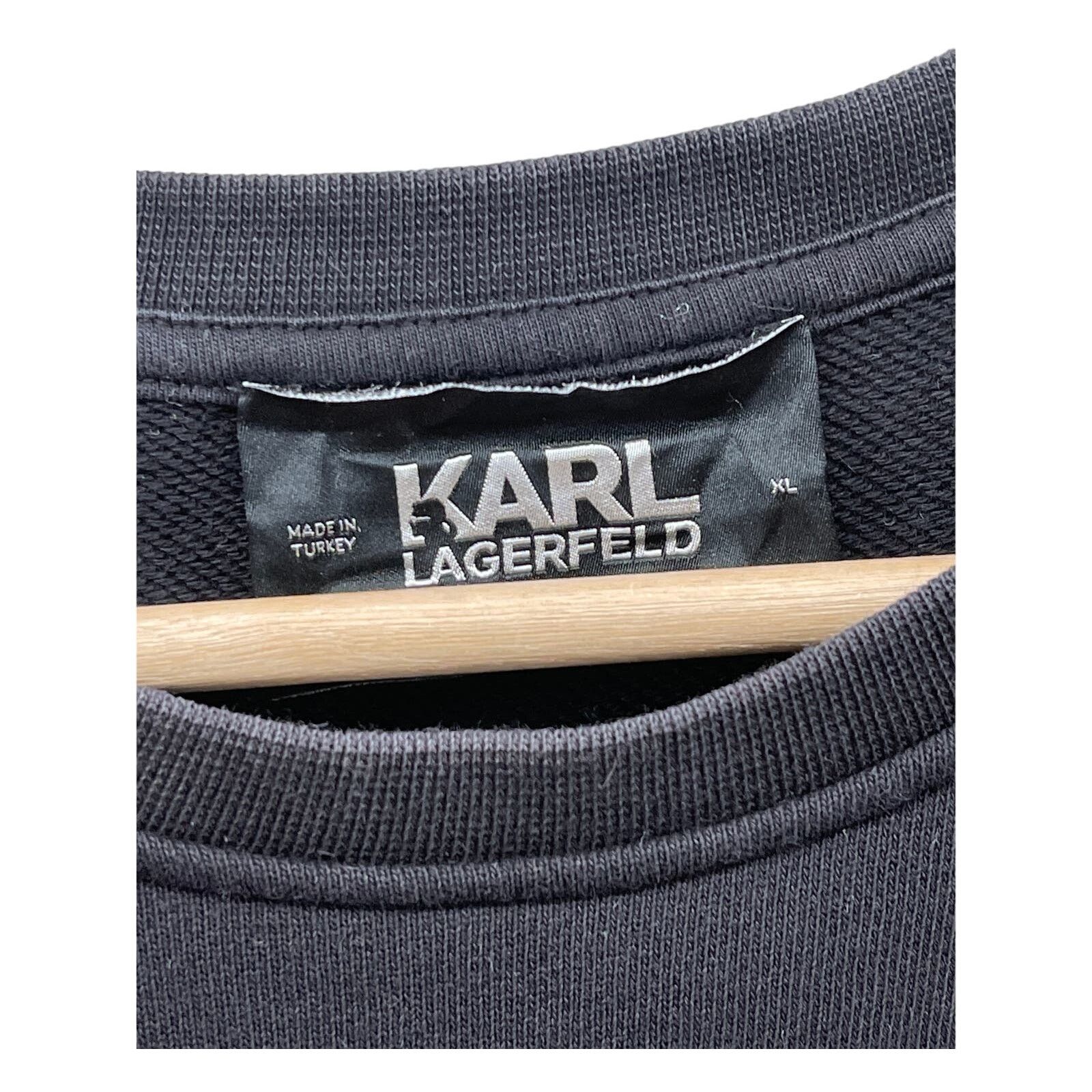 Designer × Karl Lagerfeld Karl Lagerfeld Abstract Graphic Embroidered Sweatshirt Size US XL / EU 56 / 4 - 3 Thumbnail