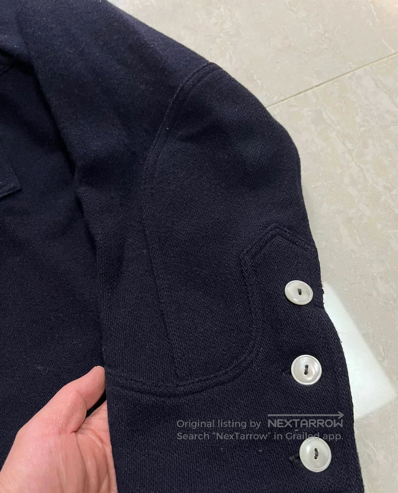 BLACK SIGN Navy Wool Shirt by Blacksign. Size US M / EU 48-50 / 2 - 3 Thumbnail