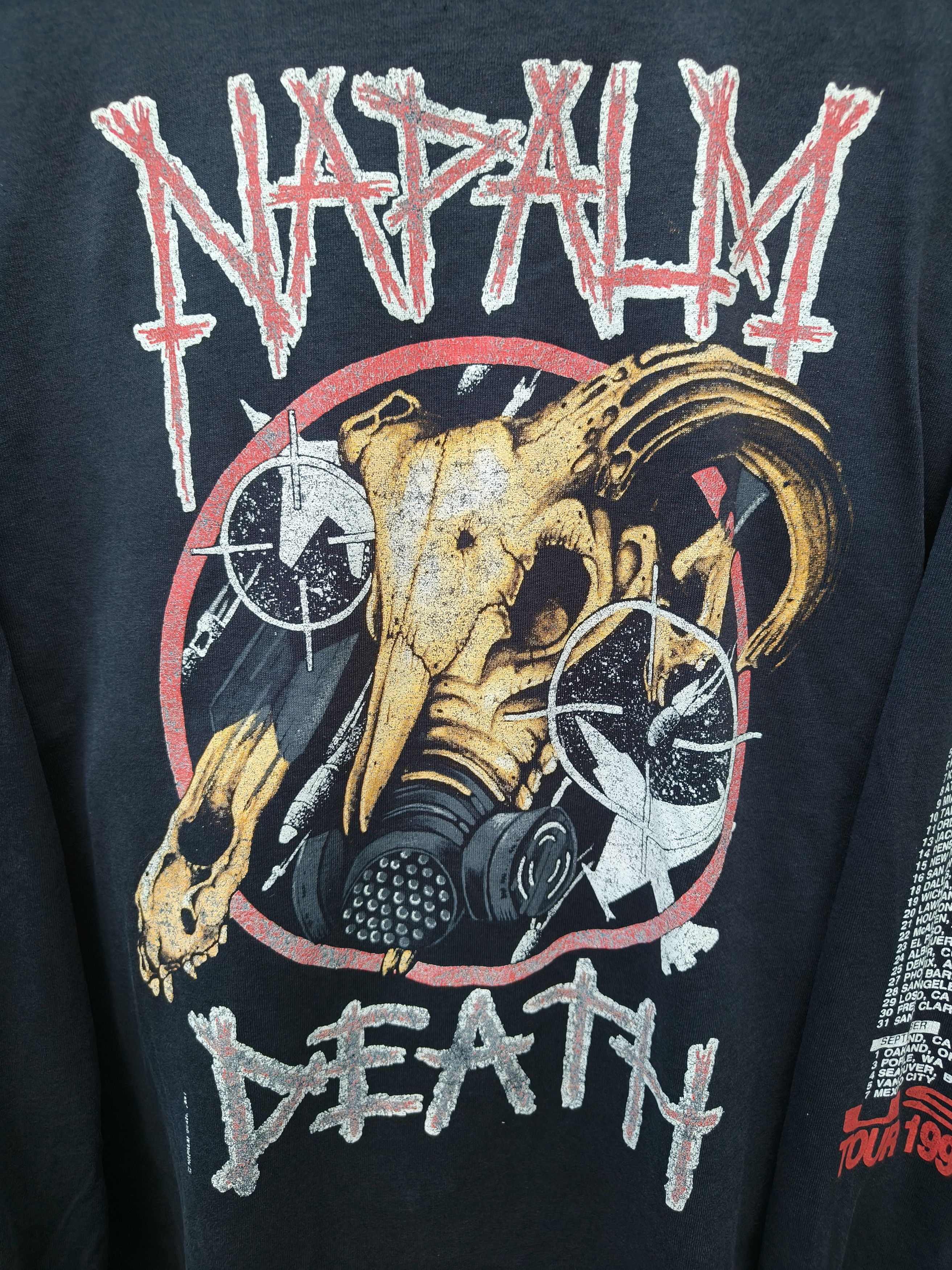 Band Tees Vintage 90s Napalm death "Us tour 1991" Ls shirt Size US L / EU 52-54 / 3 - 2 Thumbnail