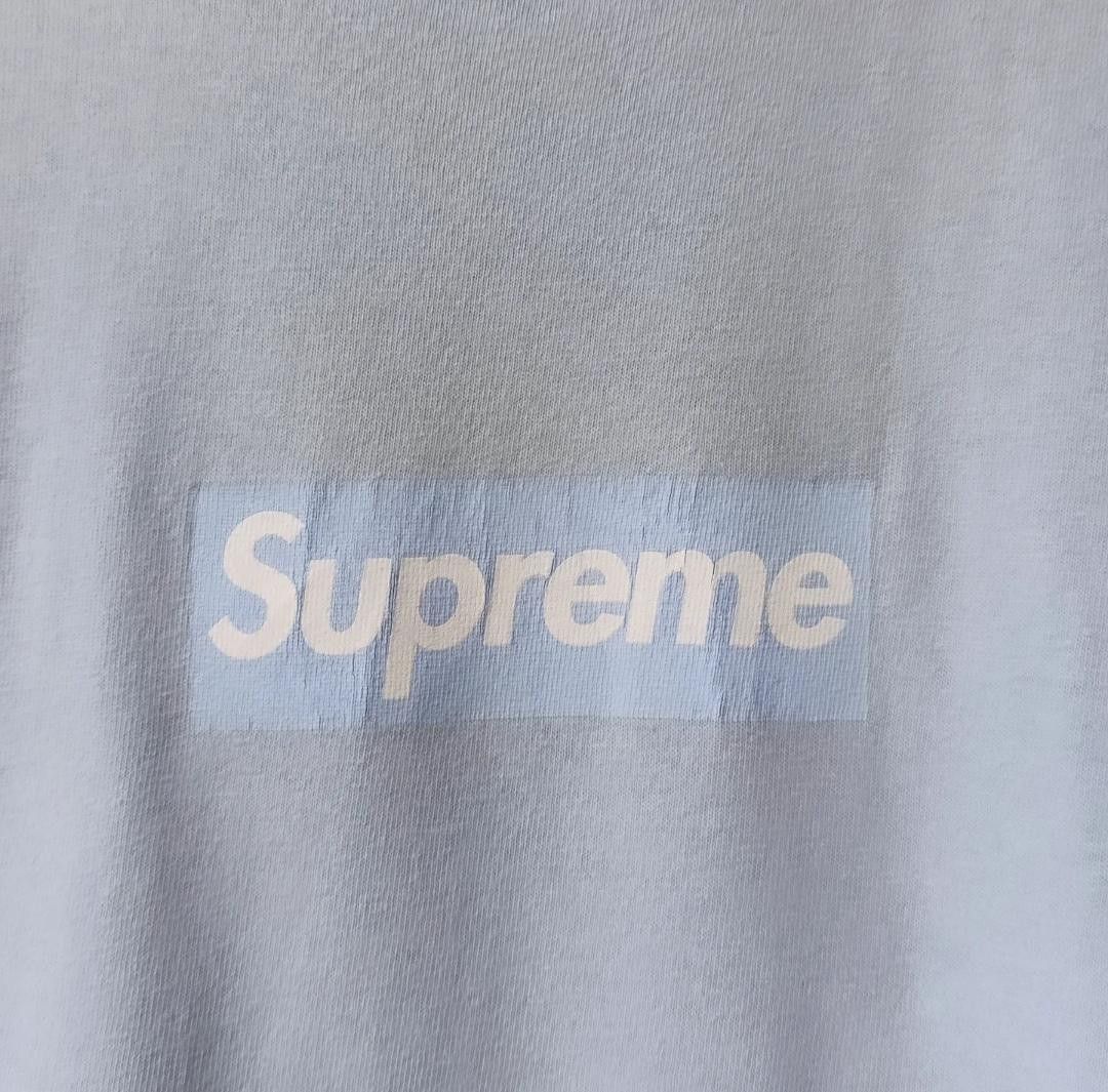 Supreme 2003 SUPREME Baby Blue Box Logo Tshirt Size US XL / EU 56 / 4 - 5 Thumbnail