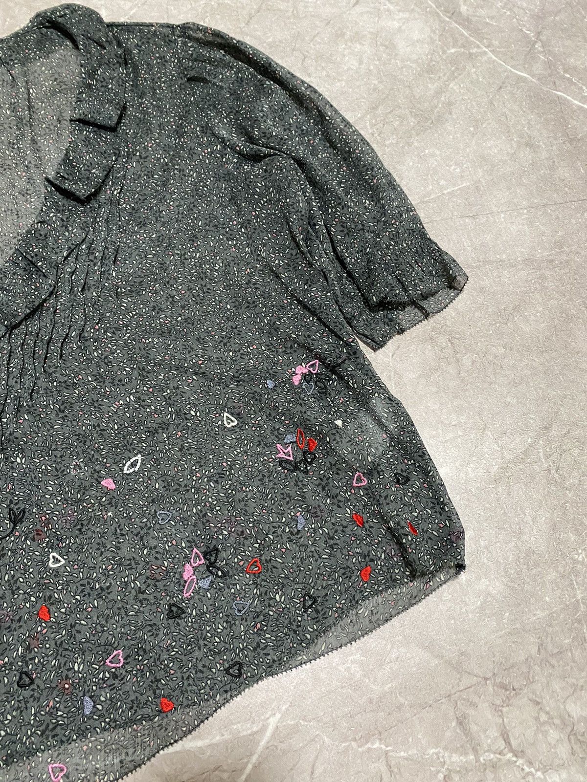 Zadig & Voltaire Rare Zadig & Voltaire Blouse Floral Heart Tunic Top V-Neck Size M / US 6-8 / IT 42-44 - 5 Thumbnail