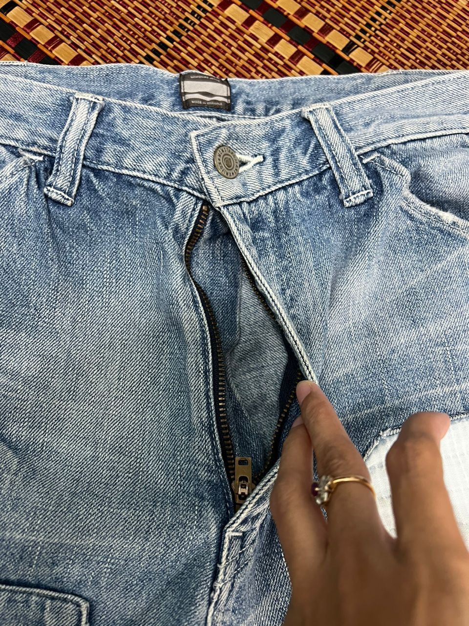 Momotaro Jeans Momotaro Patchwork Denim Jeans Size US 35 - 7 Thumbnail