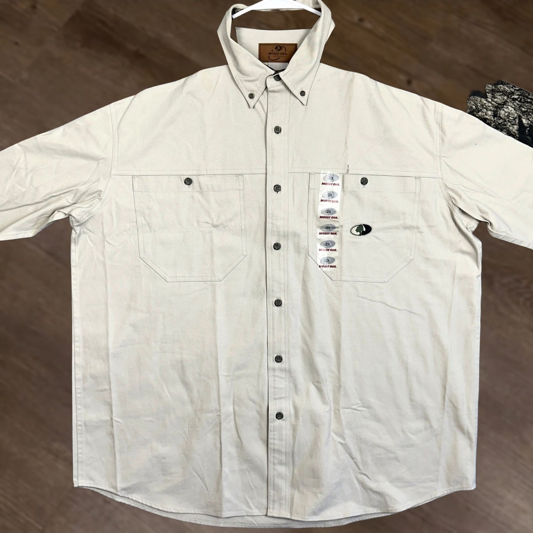 Vintage VINTAGE Mossy Oak Open Range Shirt Mens 2X Big Beige Camouflage Button-Down Pocket Shirt Mens Big 2X Beige Camouflage Outdoor Workwear Lass? Size US XXL / EU 58 / 5 - 1 Thumbnail