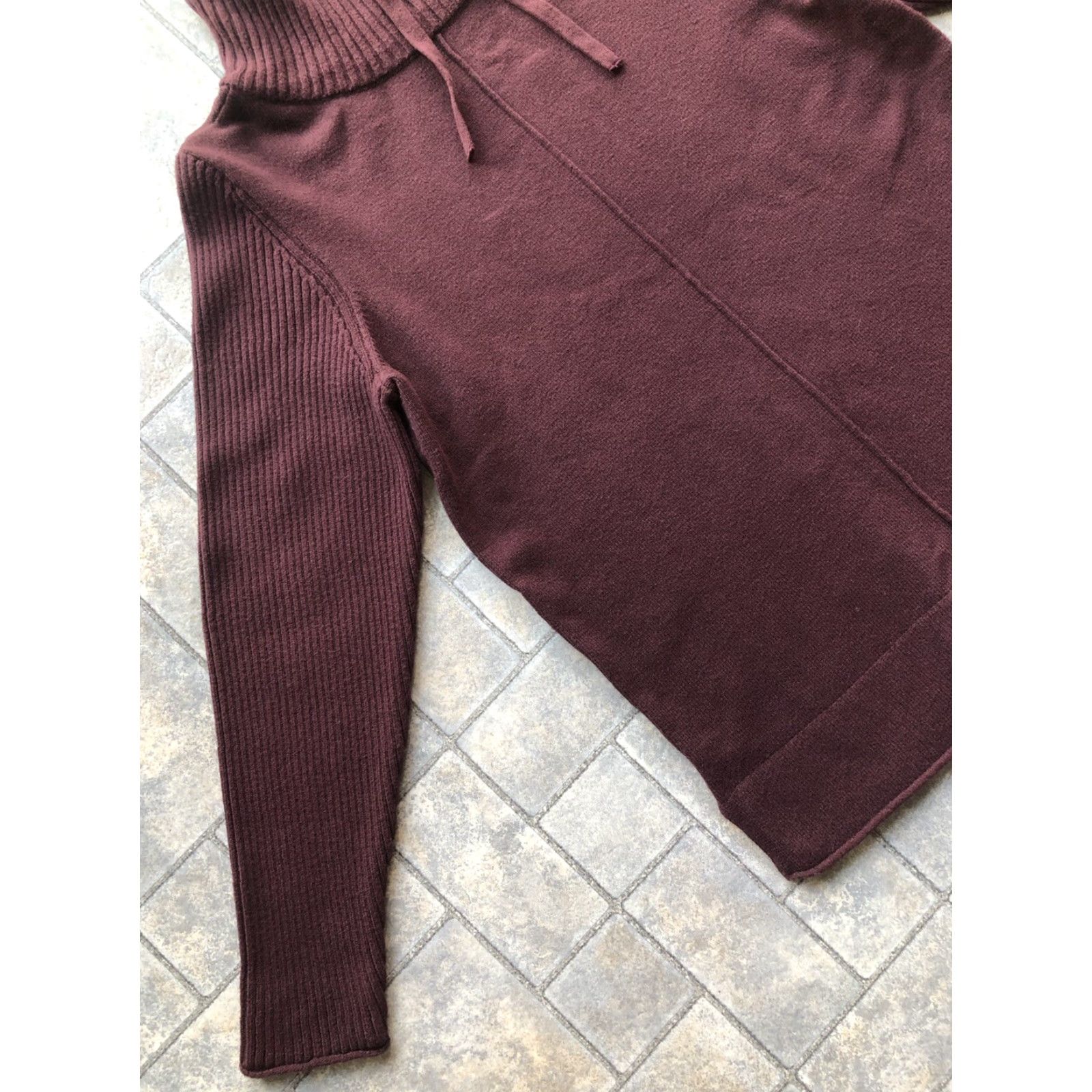 Vintage NWT Sonoma Cowl Neck Knit Sweatshirt Purple Medium Women Slit Long Sleeve Pullover Sweater Size M / US 6-8 / IT 42-44 - 4 Thumbnail