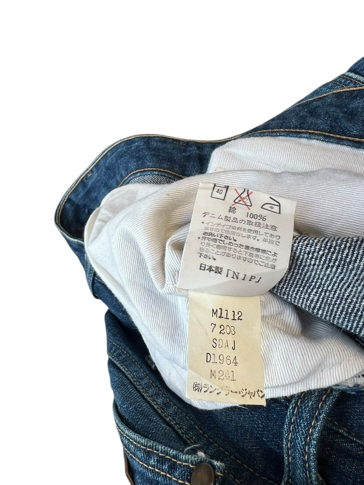 Wrangler Vintage 90s Wrangler Blue Bell Mud Denim Selvedge Jeans Size US 35 - 24 Thumbnail