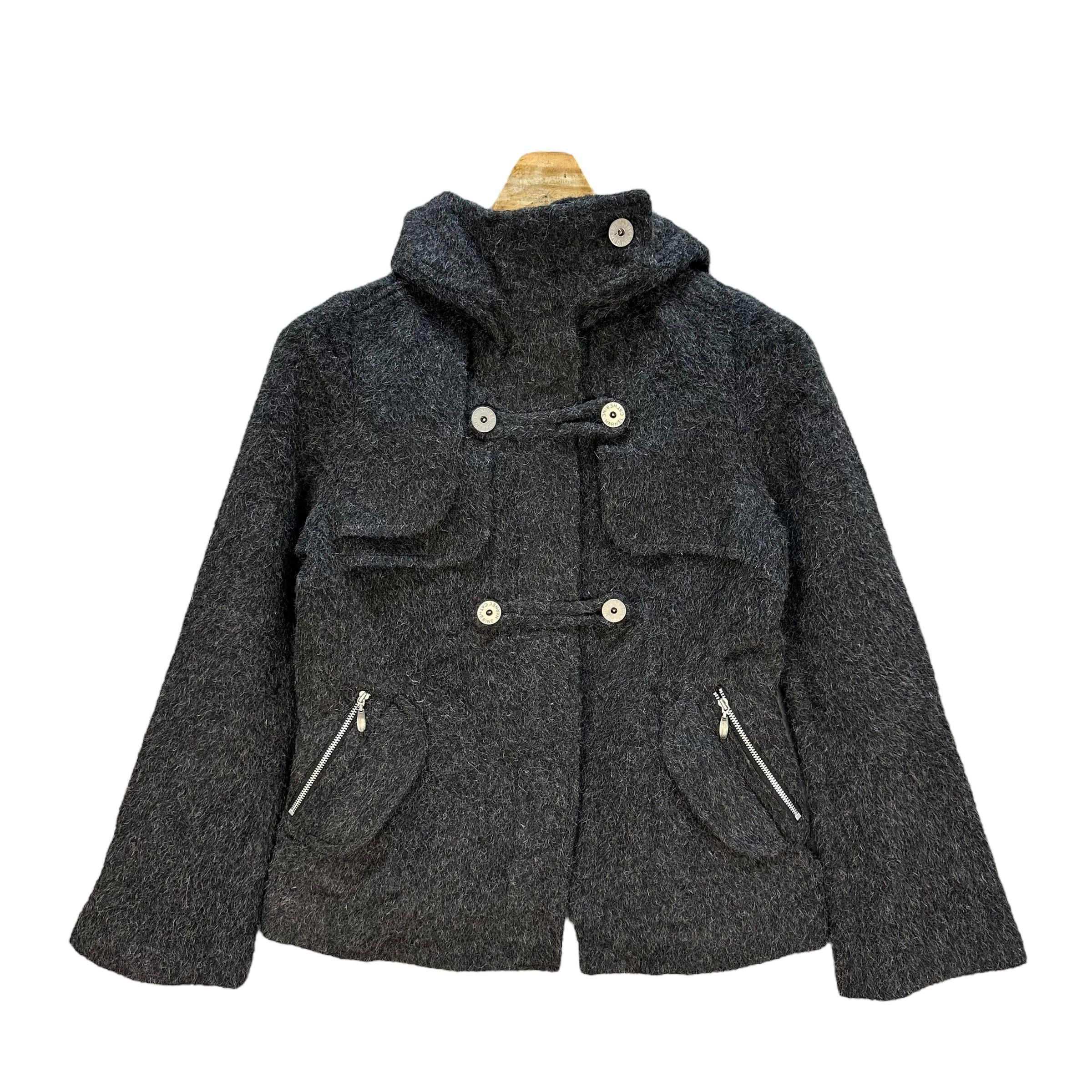 Japanese Brand CATHERINE HARNEL Mohair Wool Hooded Jacket #A52-1210 Size M / US 6-8 / IT 42-44 - 1 Thumbnail