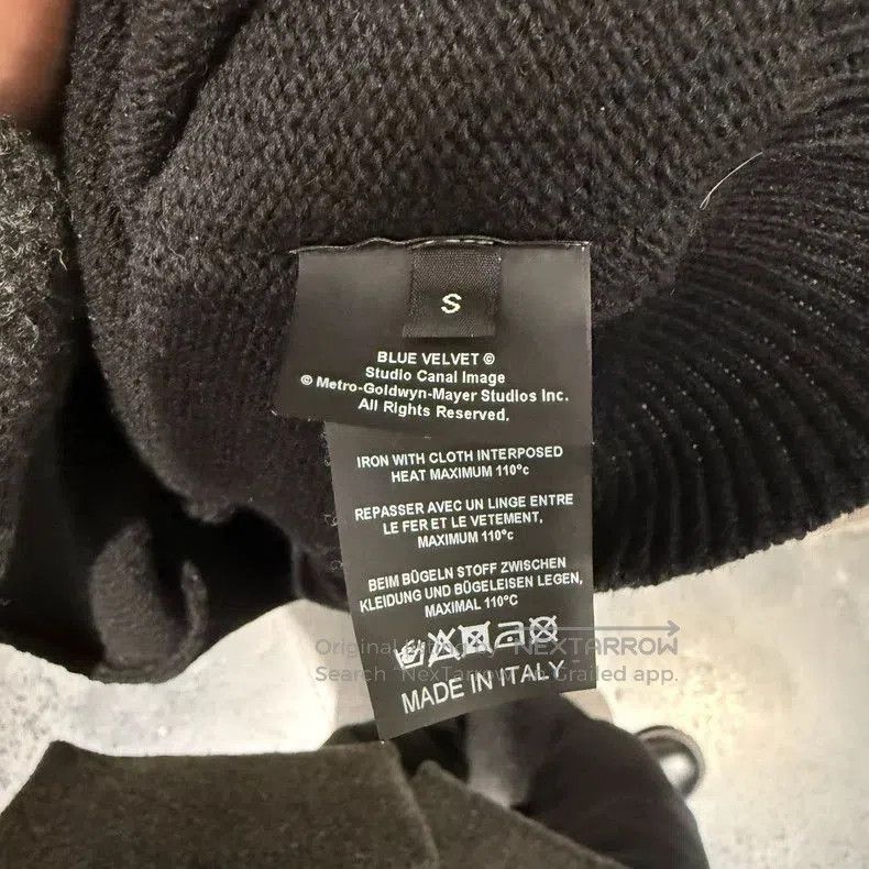 Raf Simons Raf simons Blue velvet patch silhouette sweater. Size US S / EU 44-46 / 1 - 6 Thumbnail