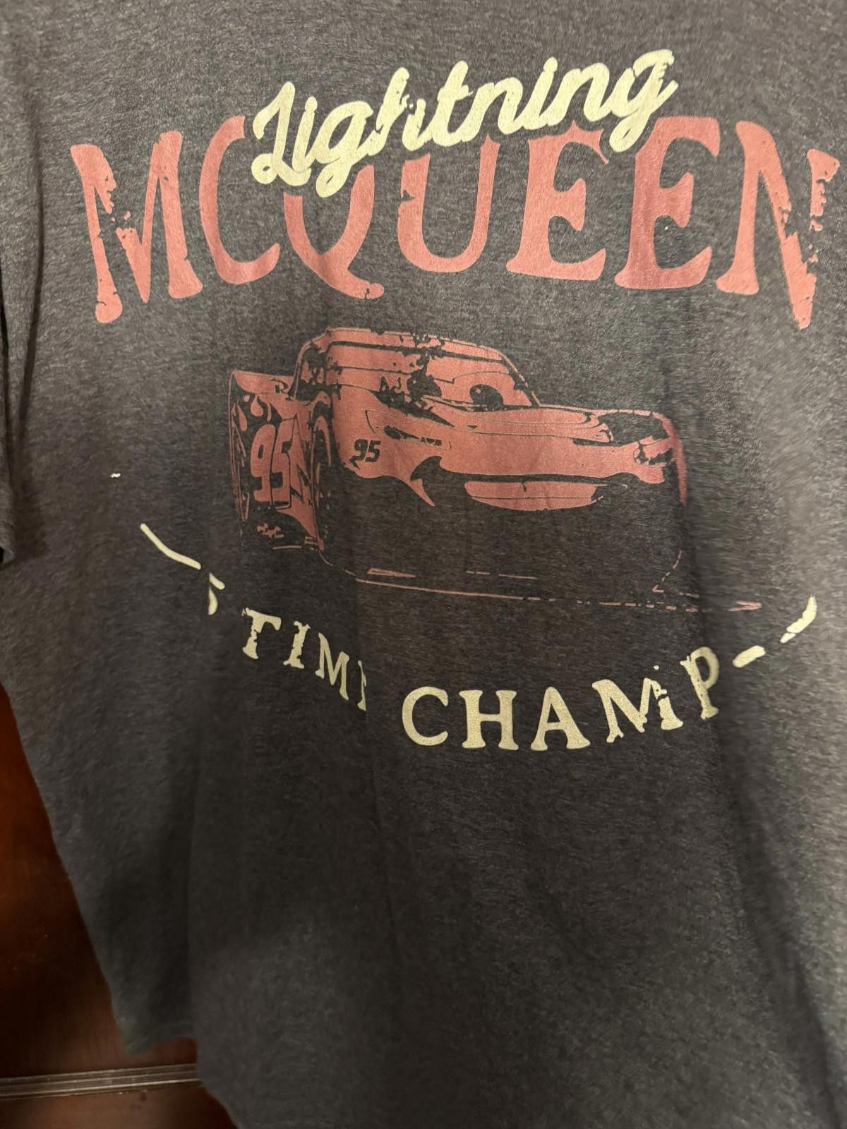 Disney Lightning McQueen Cars Disney Pixar T-Shirt Gray Men Sz XL Size US XL / EU 56 / 4 - 5 Thumbnail