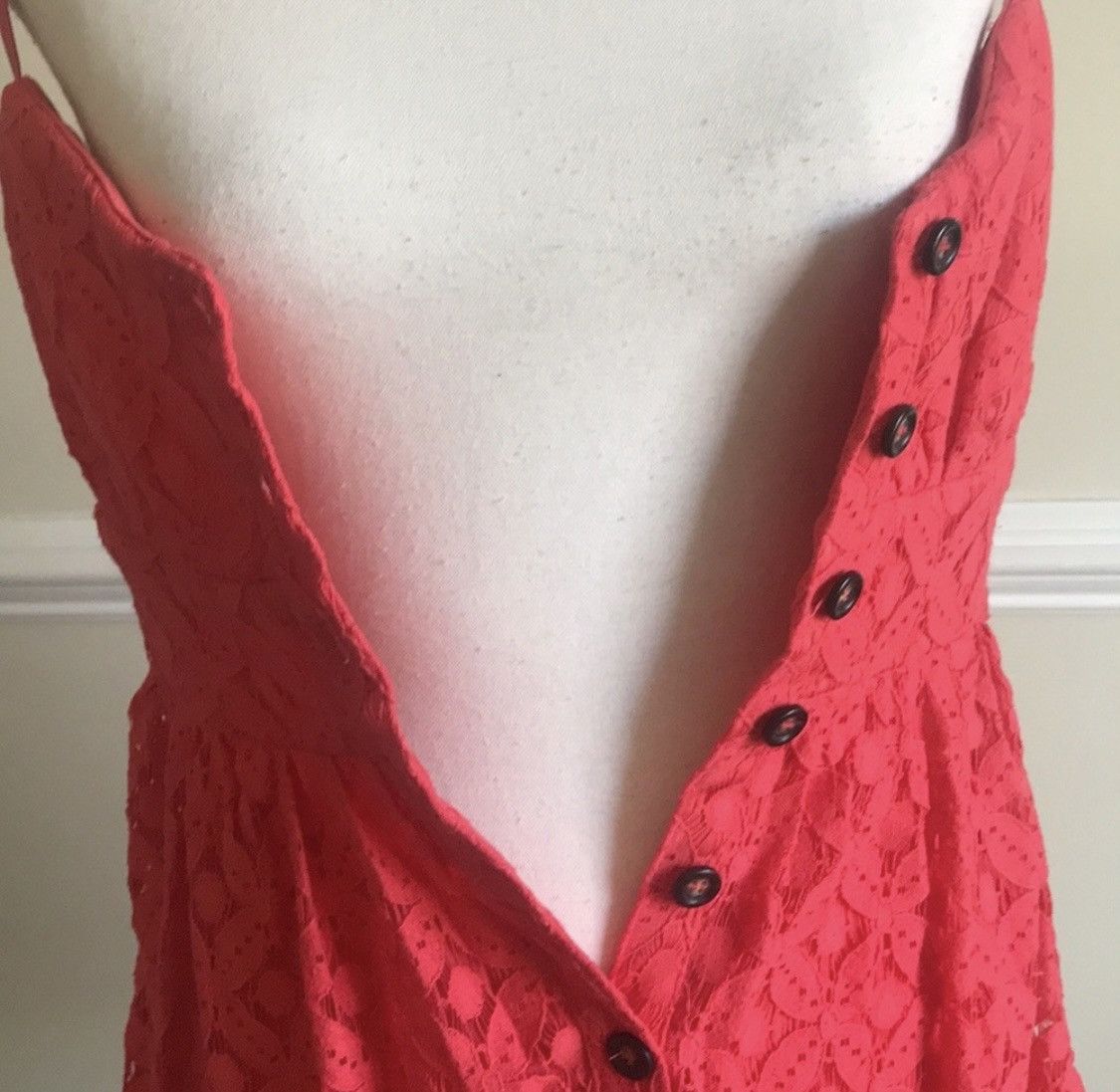 Other TRIXXI CORAL LACE EMBROIDERED BUTTON UP MINI DRESS Size M / US 6-8 / IT 42-44 - 7 Thumbnail
