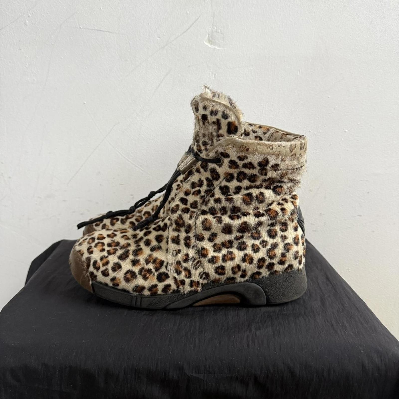 Other Vintage Bumper Italy Leopard Print Pony Fur Mid Boots Size US 5 / IT 35 - 1 Thumbnail