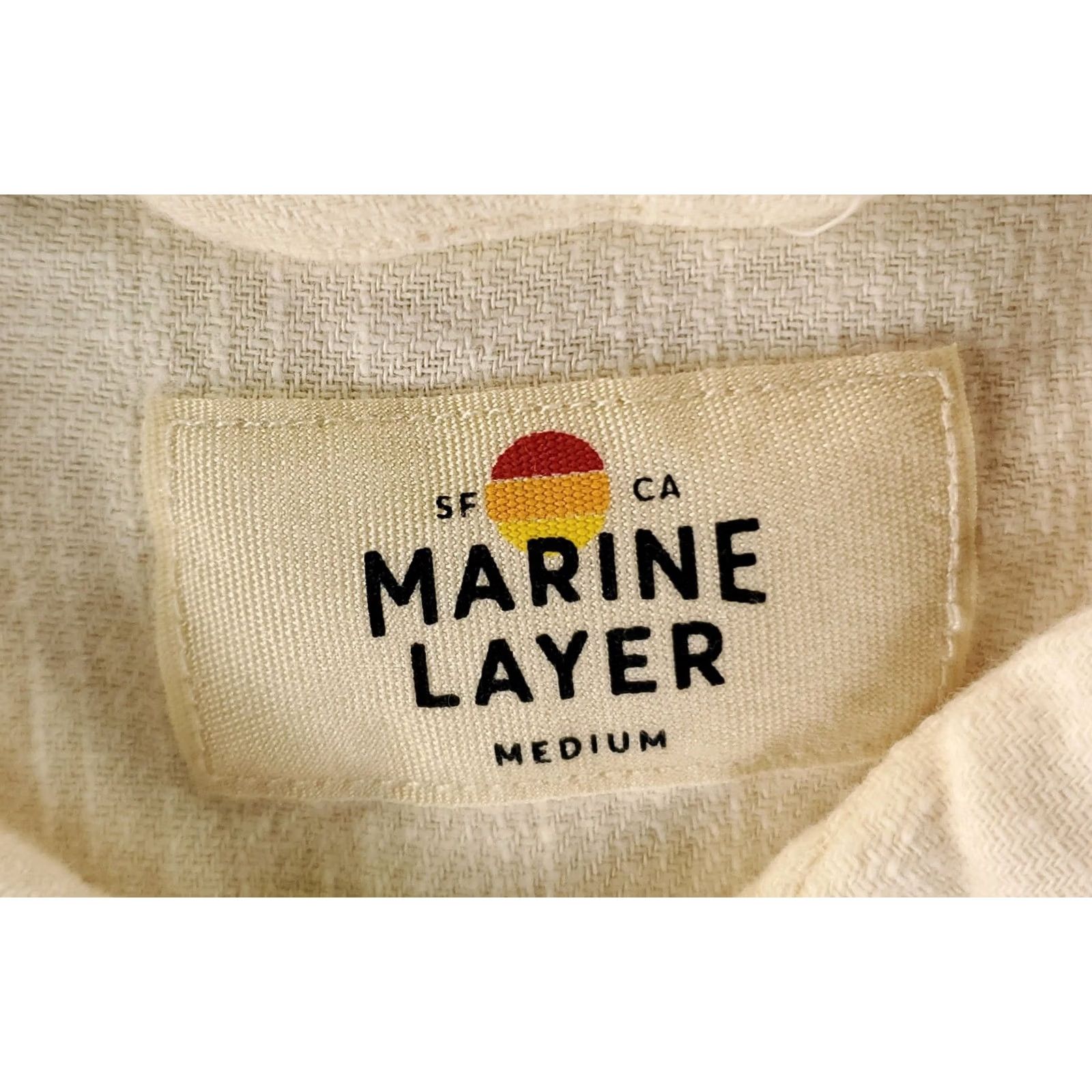Marine Layer Marine Layer Shirt Button Up Lightweight Cotton Cream White Mens M White Cotton Button Up Shirt Mens M Size US M / EU 48-50 / 2 - 2 Thumbnail