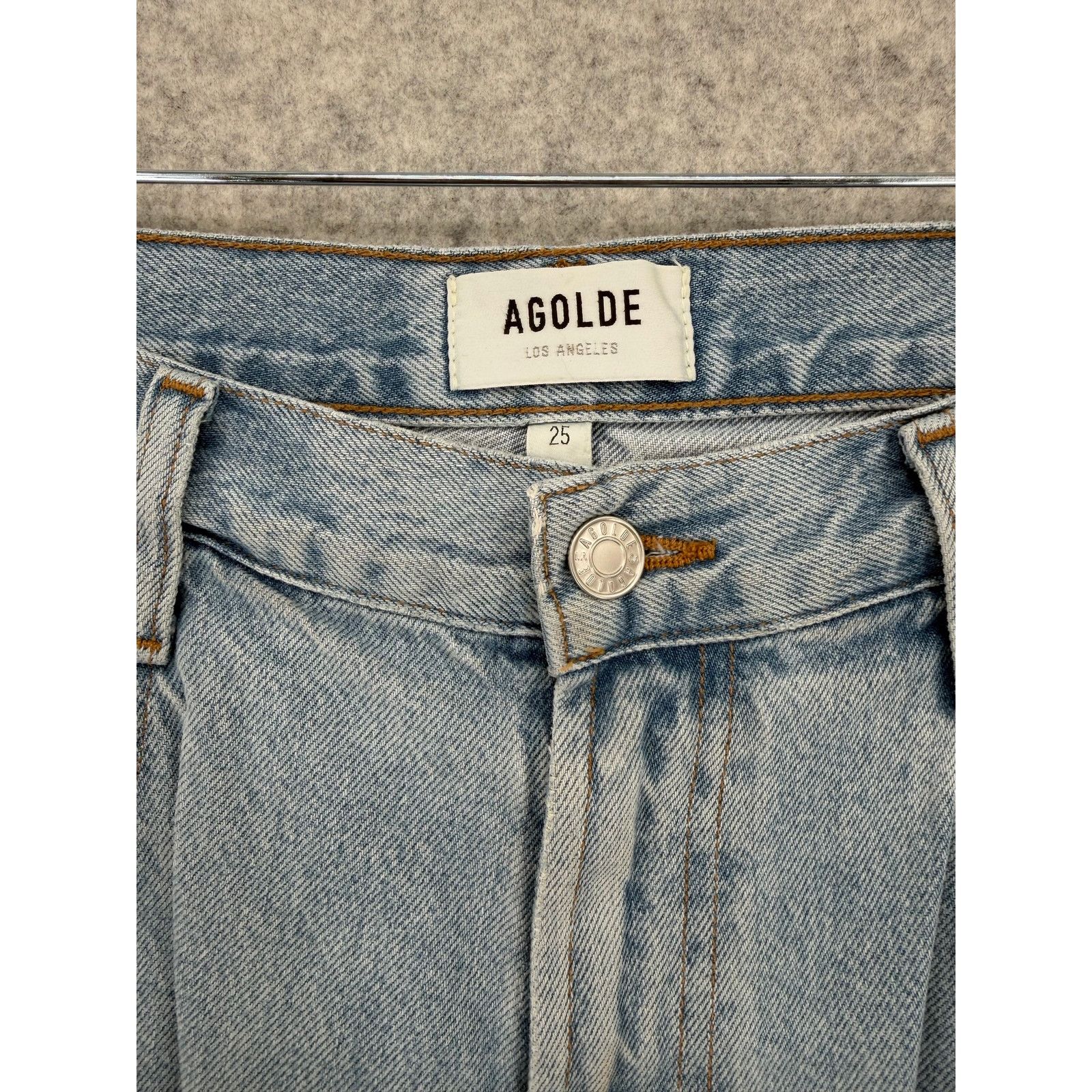 Agolde NEW AGOLDE Realm Light Blue Minka Cargo Jeans Size Womens 25 Size 25" / US 0 / IT 36 - 2 Thumbnail