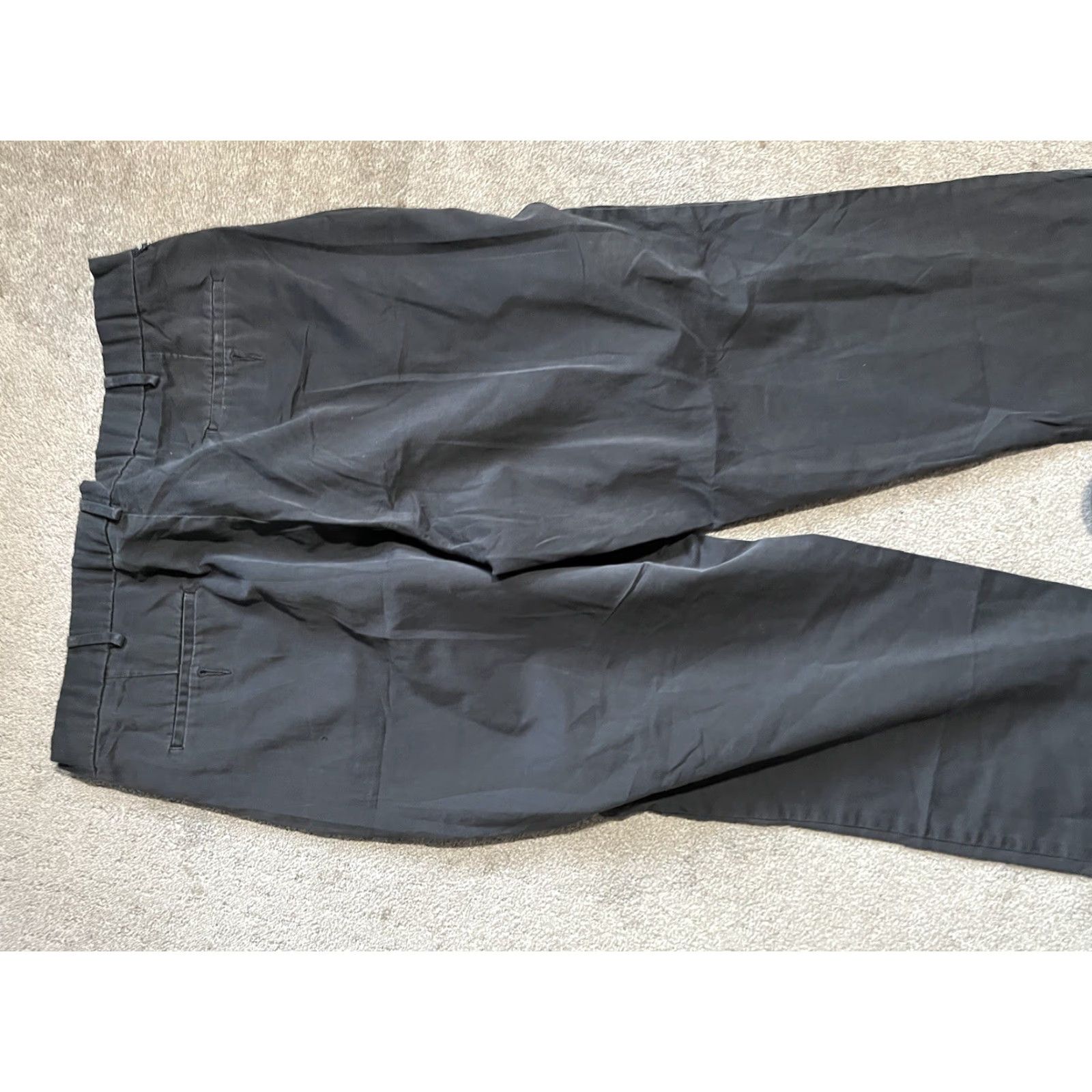 Dockers Dockers Mens Size 38x32 Relaxed Fit Pants Black Chino Flat Front Size US 38 / EU 54 - 4 Thumbnail