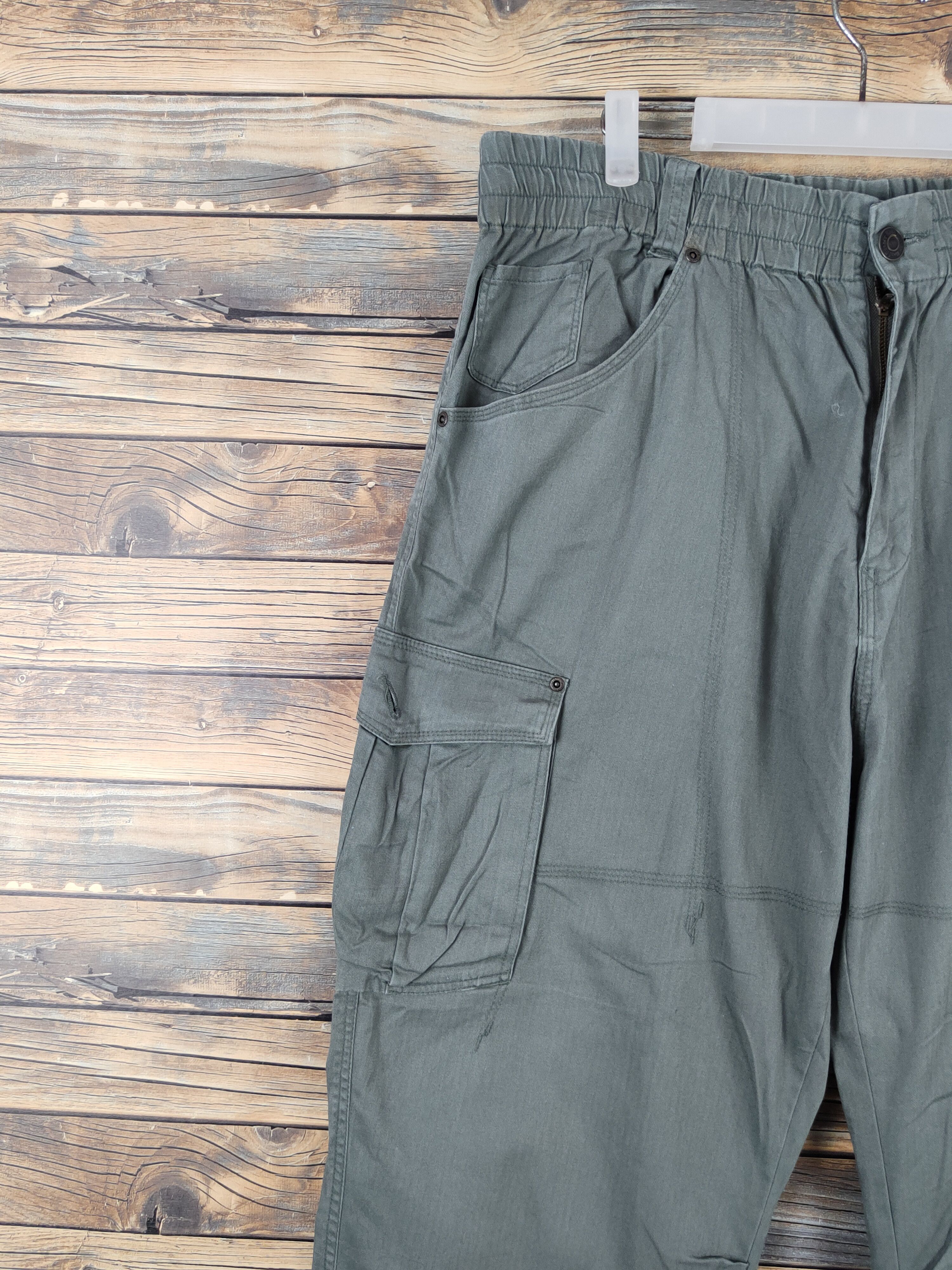 Japanese Brand Road Runner Green Multipocket Tactical Cargo Pants #W1029 Size US 36 / EU 52 - 3 Thumbnail