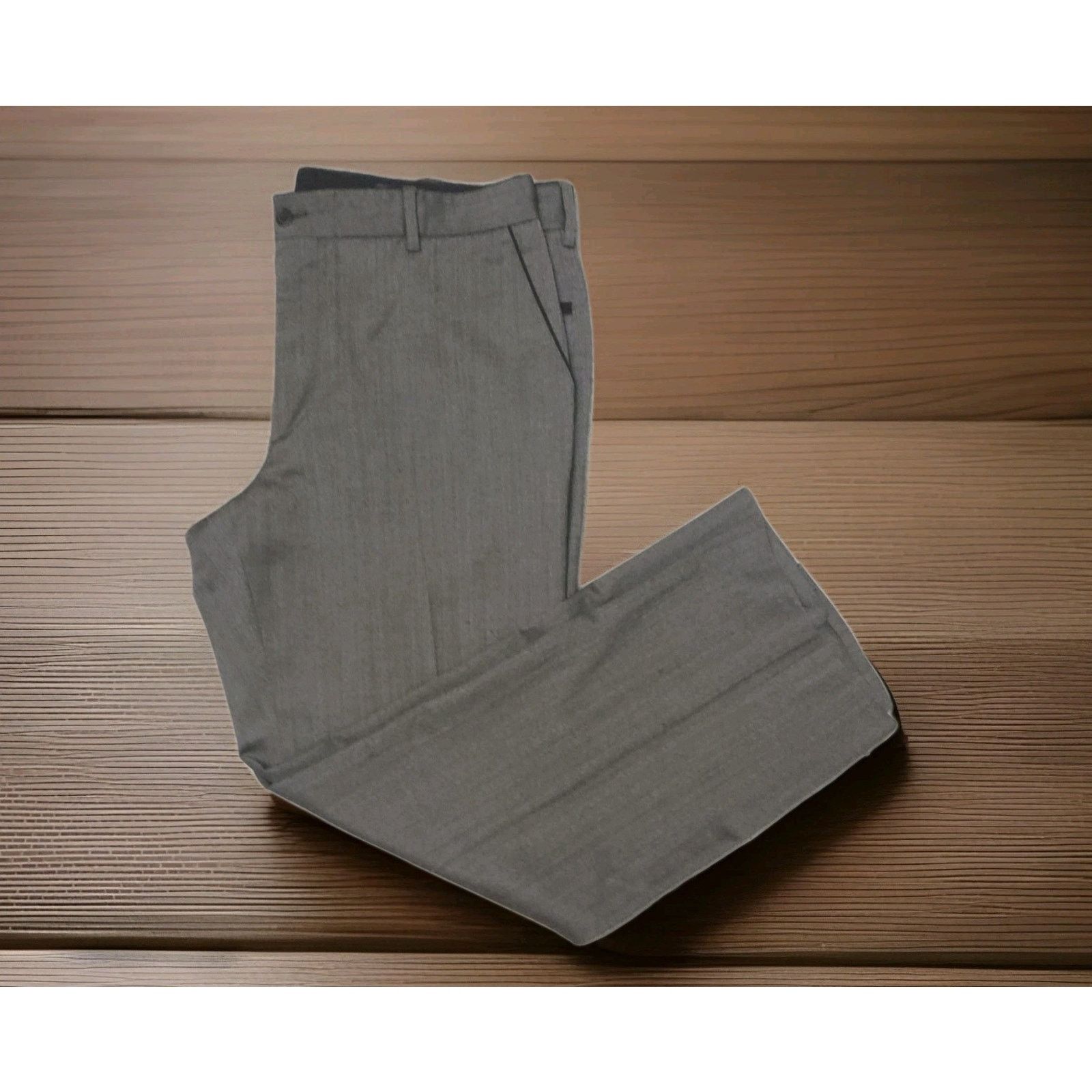 John Varvatos John Varvatos Striped Wool Flat Dress Trouser USA 52(36×29) Size US 36 / EU 52 - 4 Thumbnail