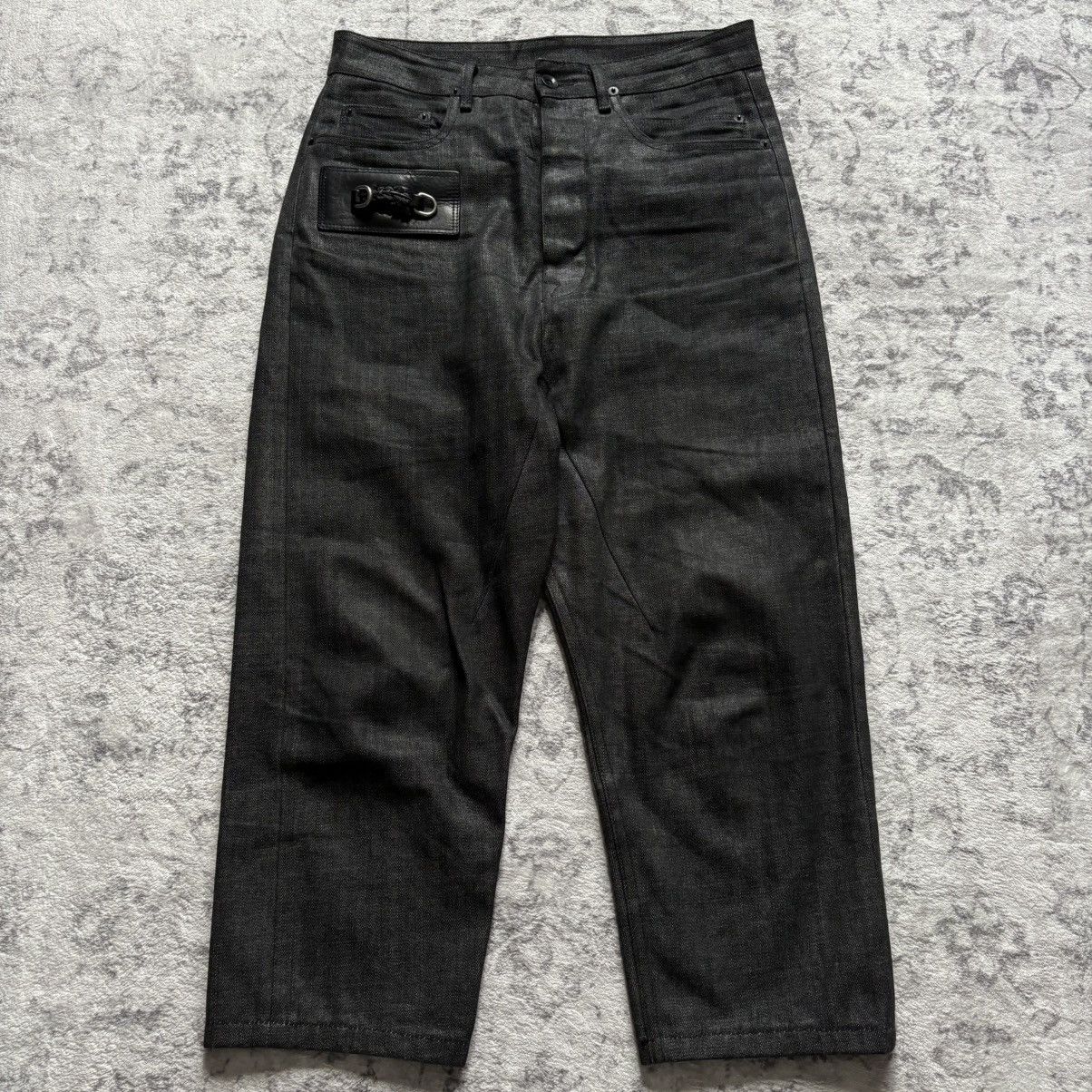 Rick Owens Rick Owens 17FW Glitter Coated Denim Leather Detail
